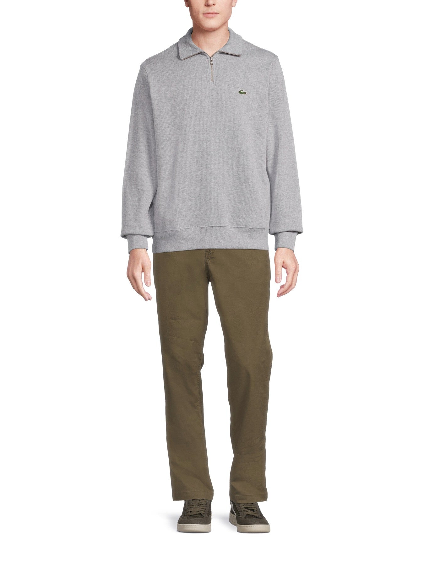 Zip Collar Cotton Sweatshirt