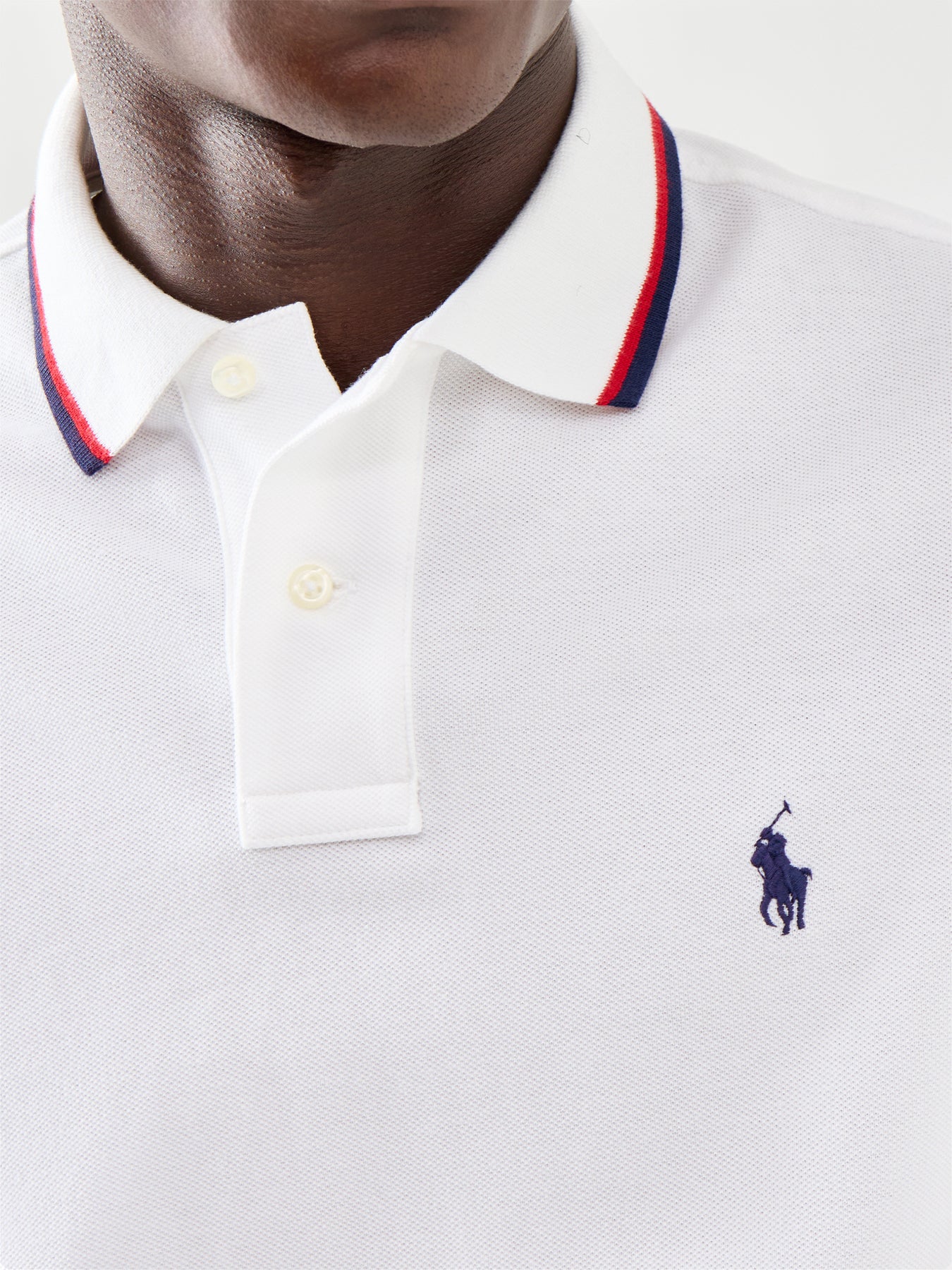 Mesh Tipped Short Sleeve Custom Fit Polo Shirt