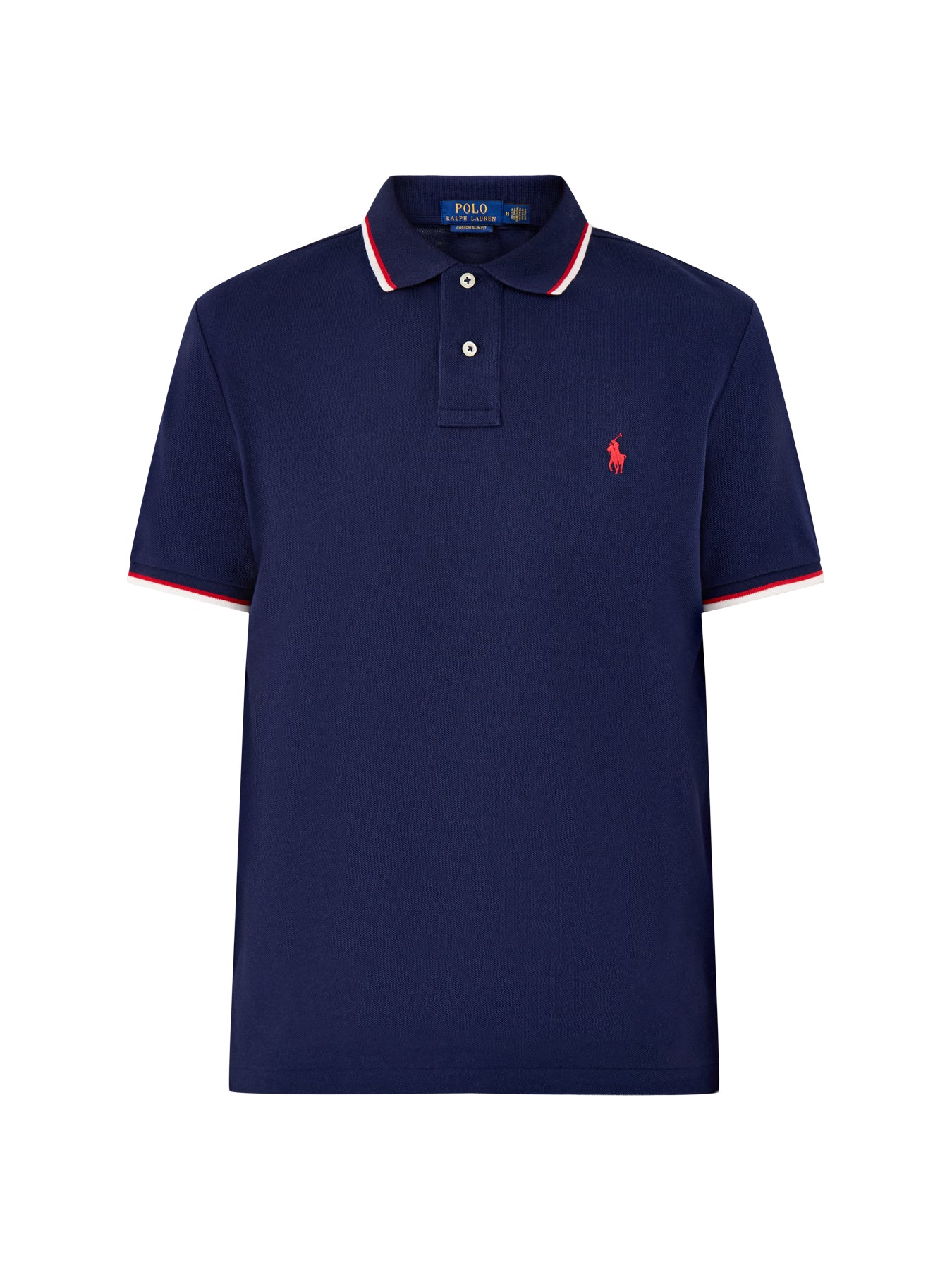 Tipped Collar Polo Top