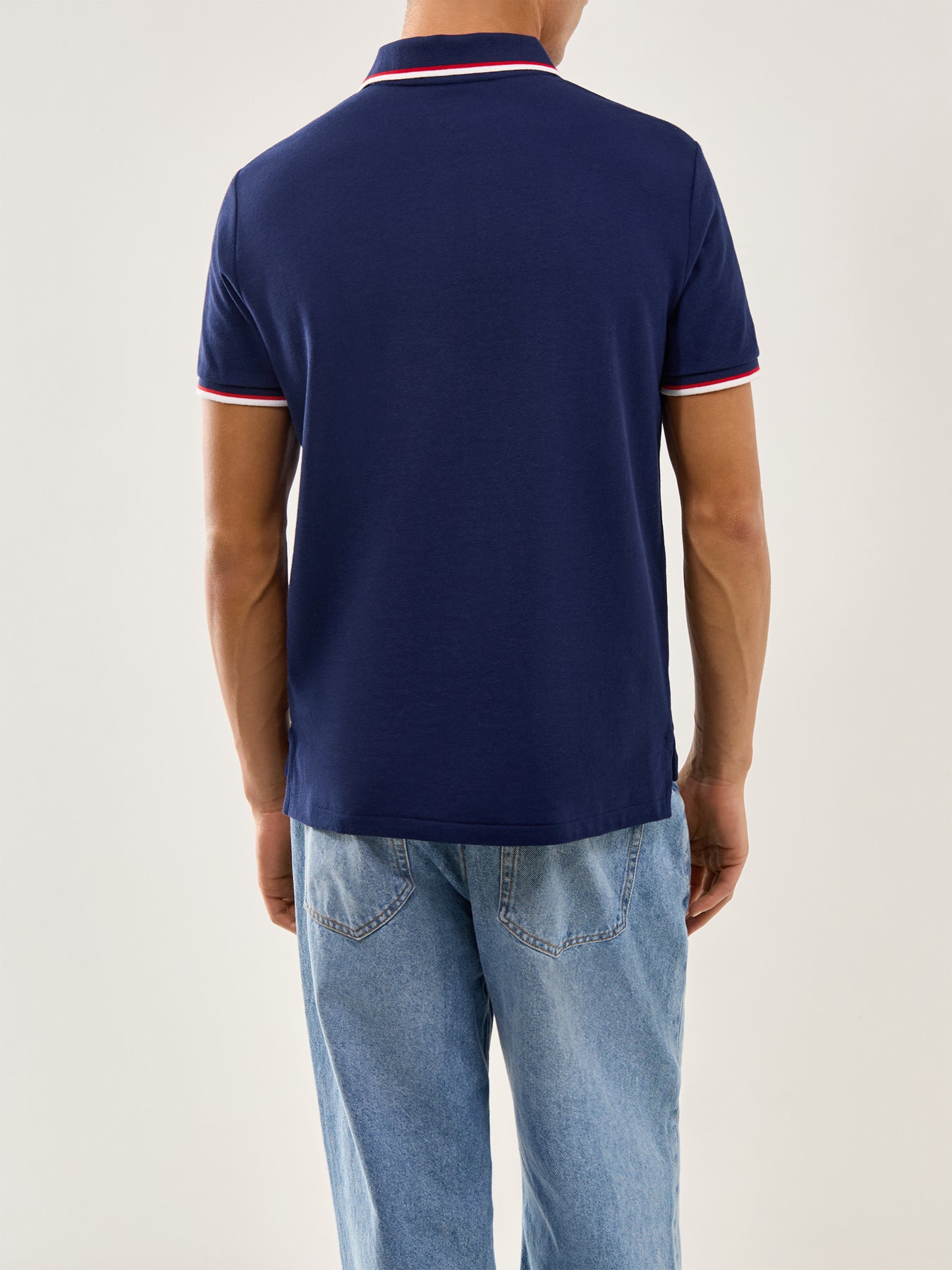 Tipped Collar Polo Top