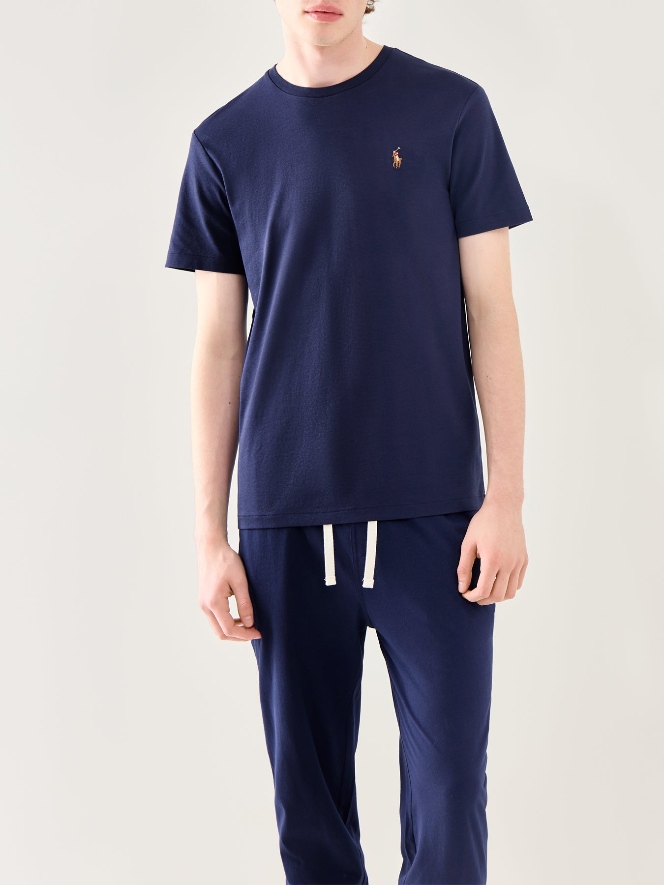 Pima Cotton Short Sleeve T-Shirt French Navy