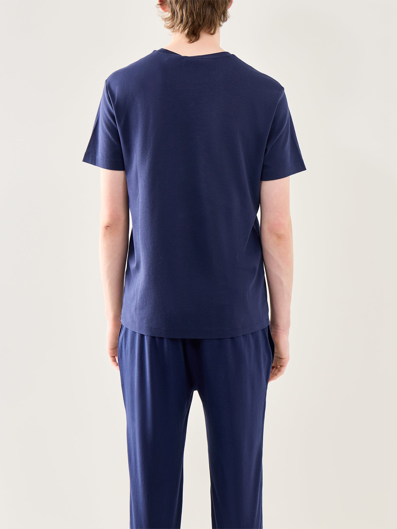 Pima Cotton Short Sleeve T-Shirt French Navy
