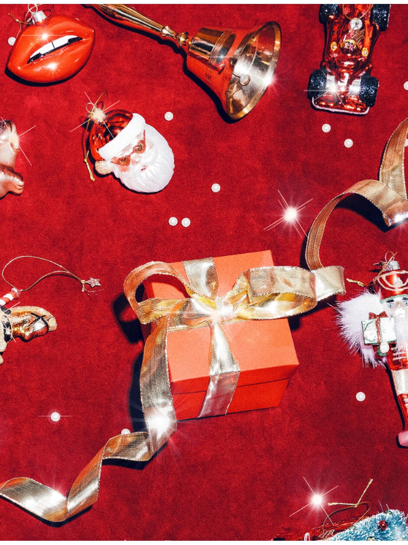 Red and Green Glass Nutcracker Christmas Tree Decoration 16cm