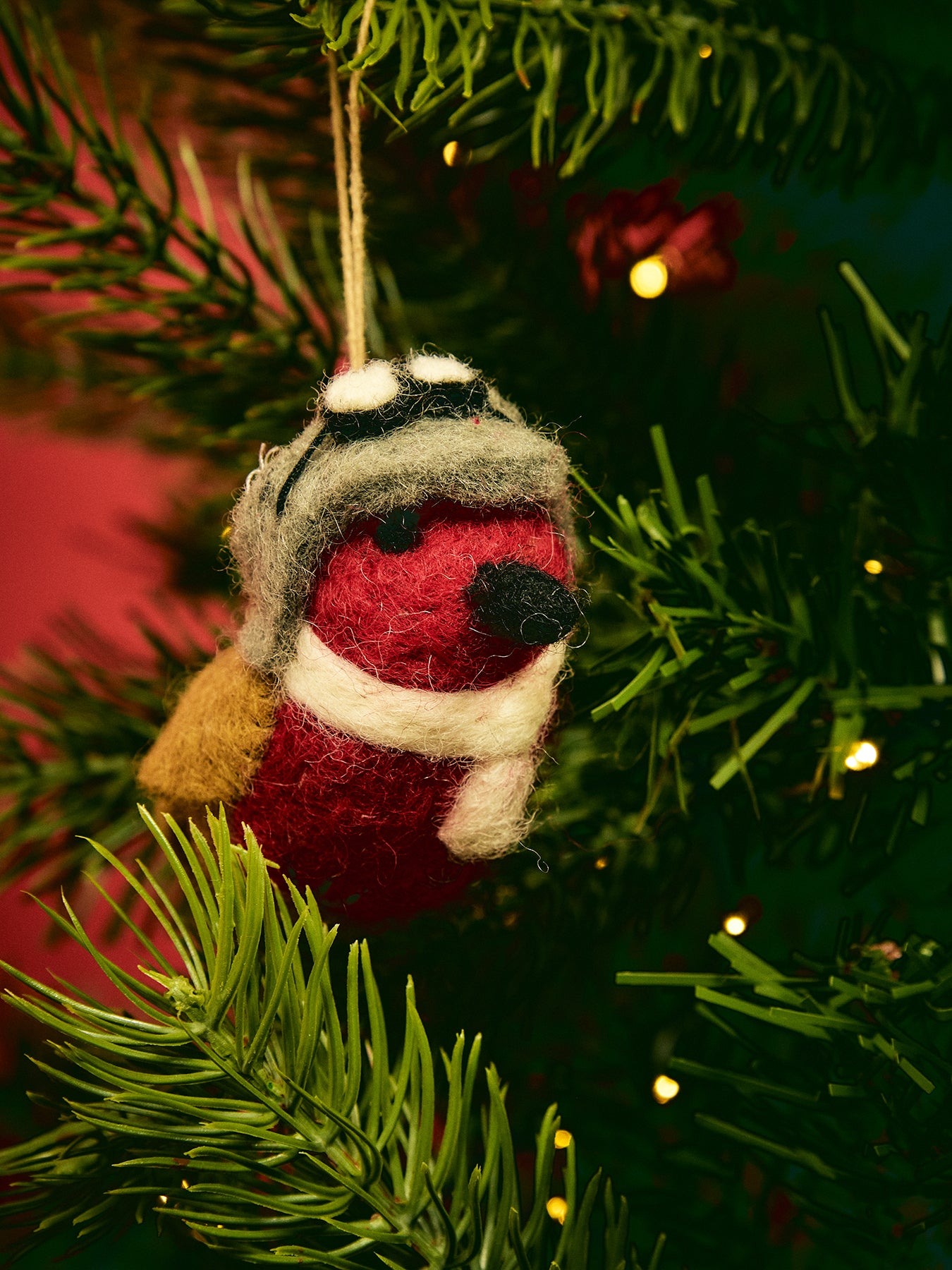 Aviator Robin Christmas Tree Hanging Decoration