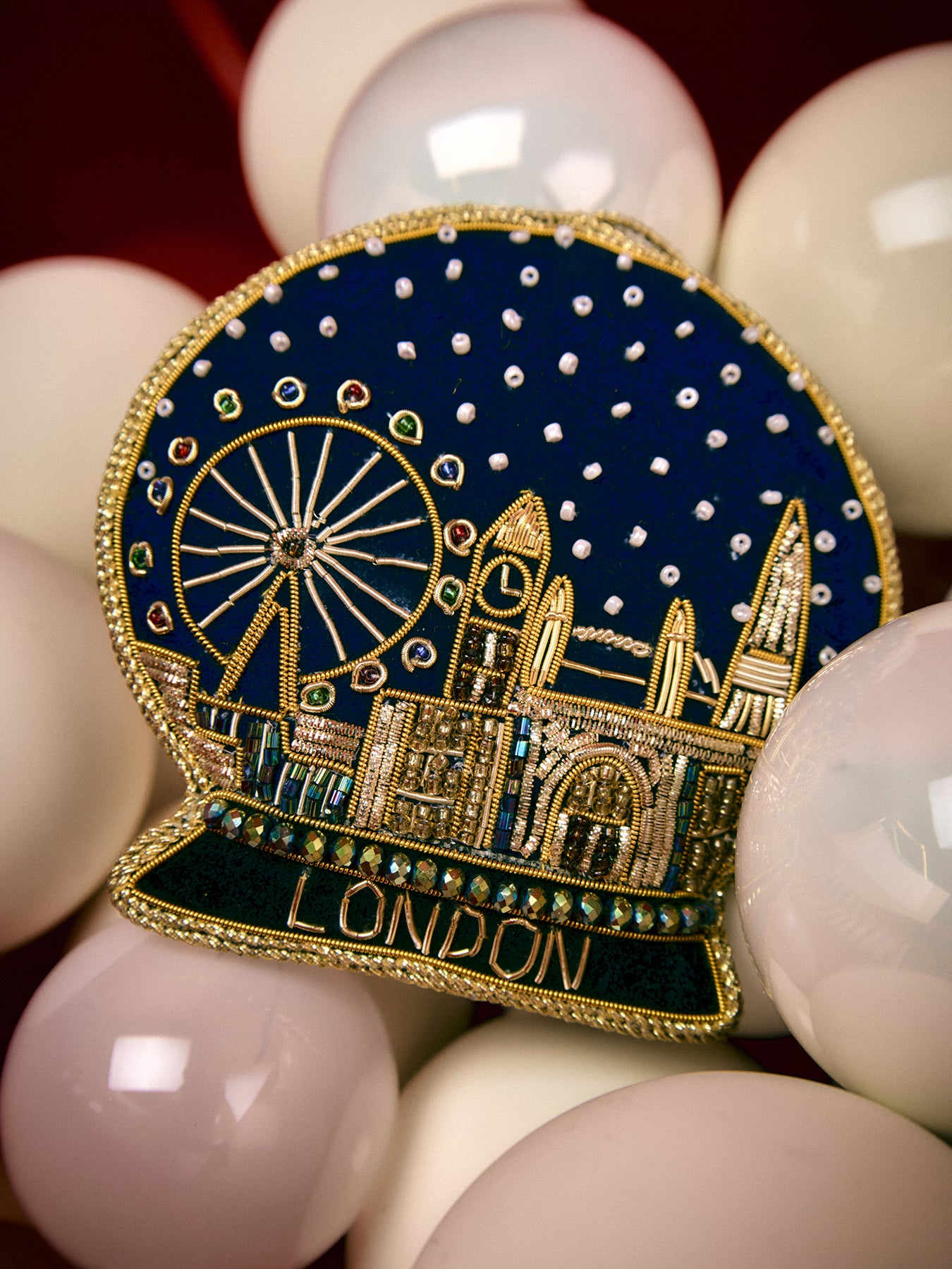 London Snowglobe Christmas Tree Hanging Decoration