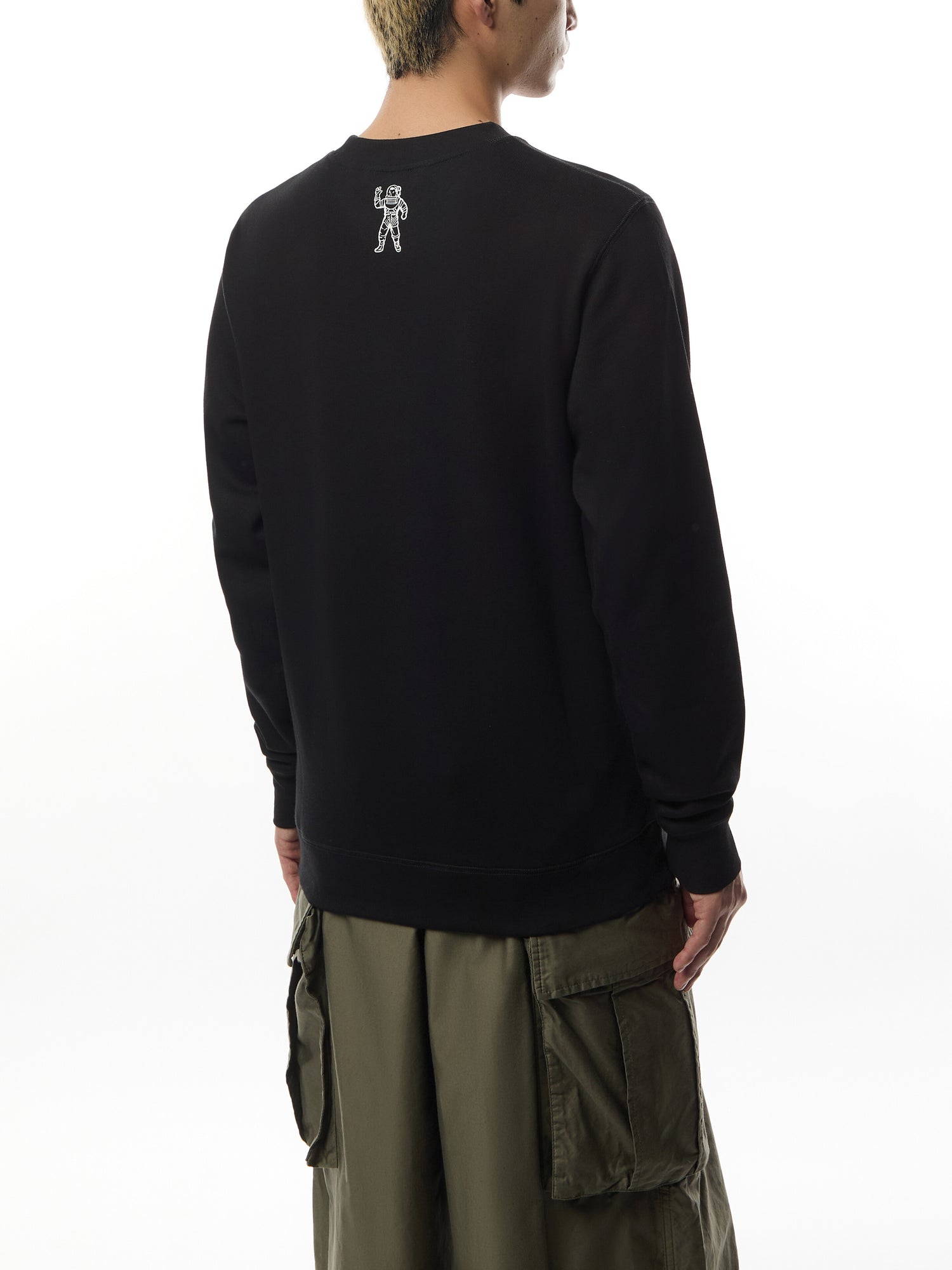 Small Arch Logo Cotton Crewneck Sweatshirt Black