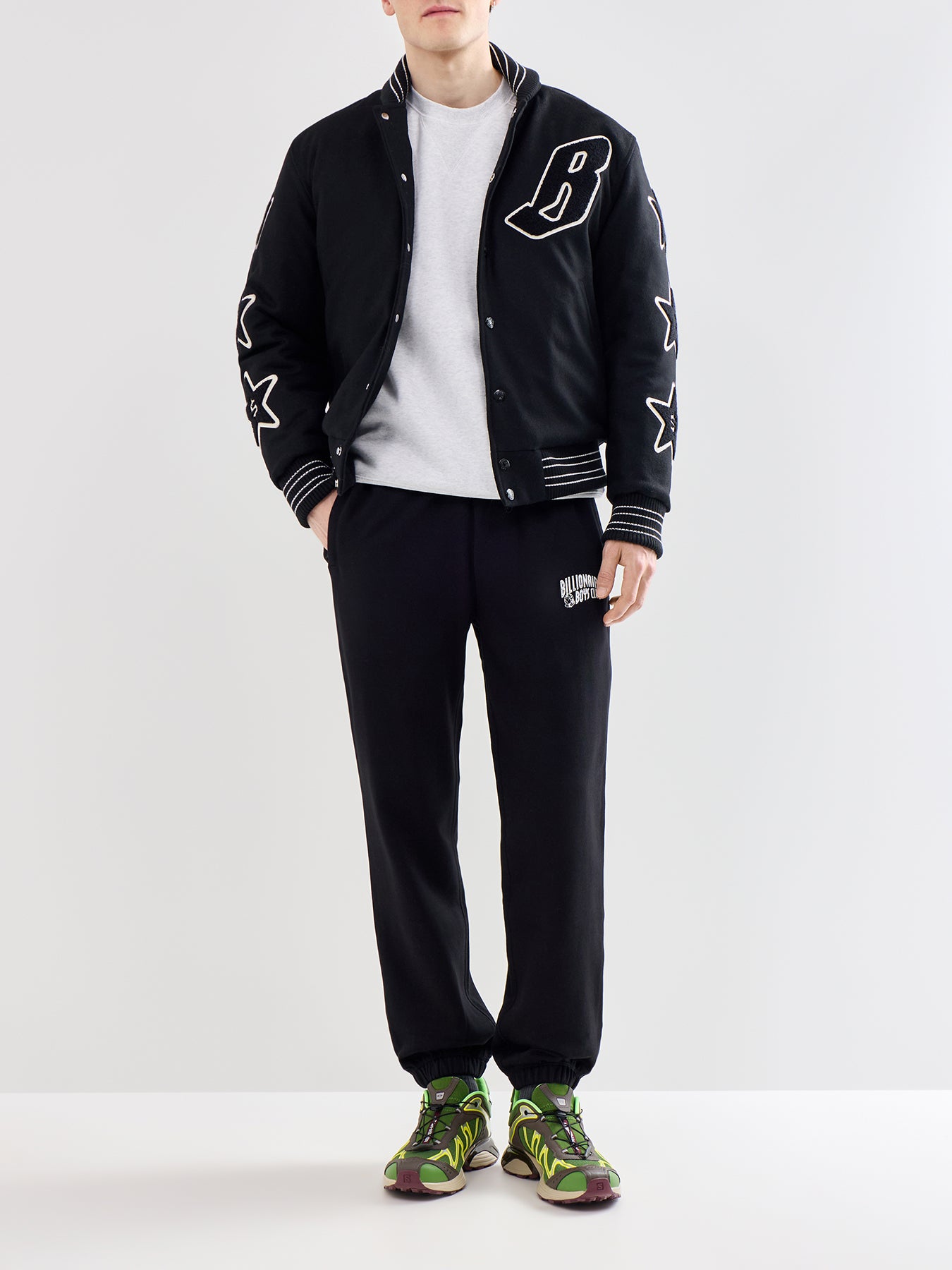 Small Arch Logo Cotton Jogger Bottoms Black