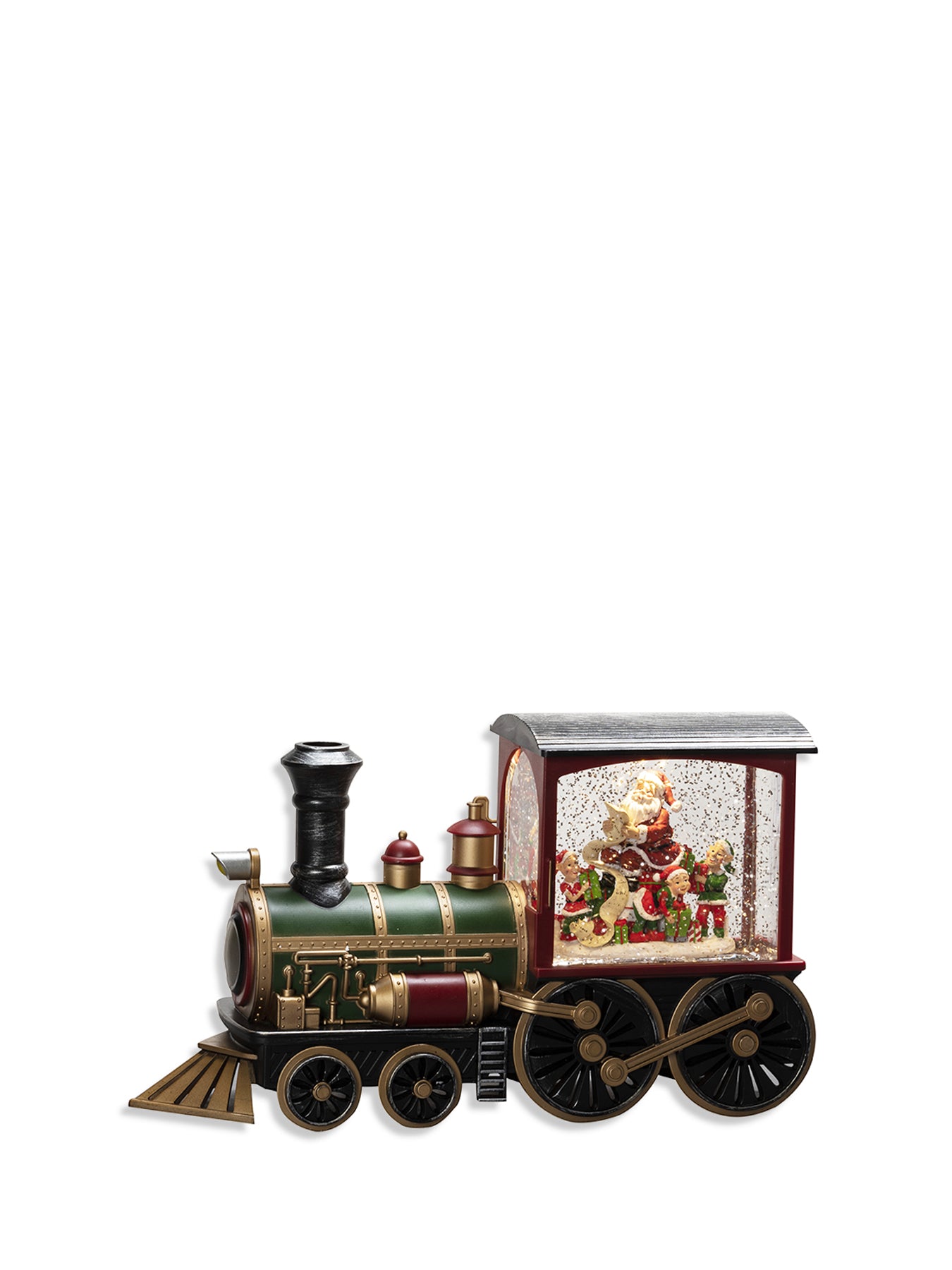 Train & Santa Water Lantern