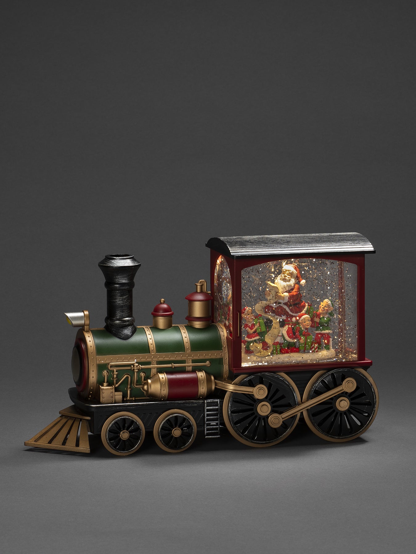 Train & Santa Water Lantern