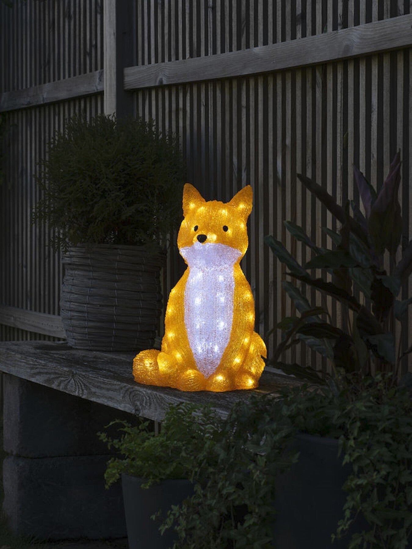 Fox Sitting Outdoor LED Decoration 40cm