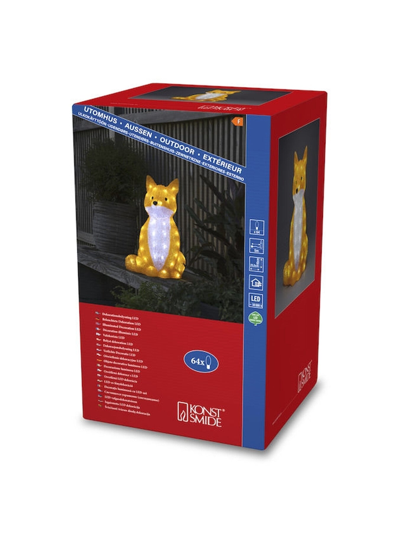 Fox Sitting Outdoor LED Decoration 40cm