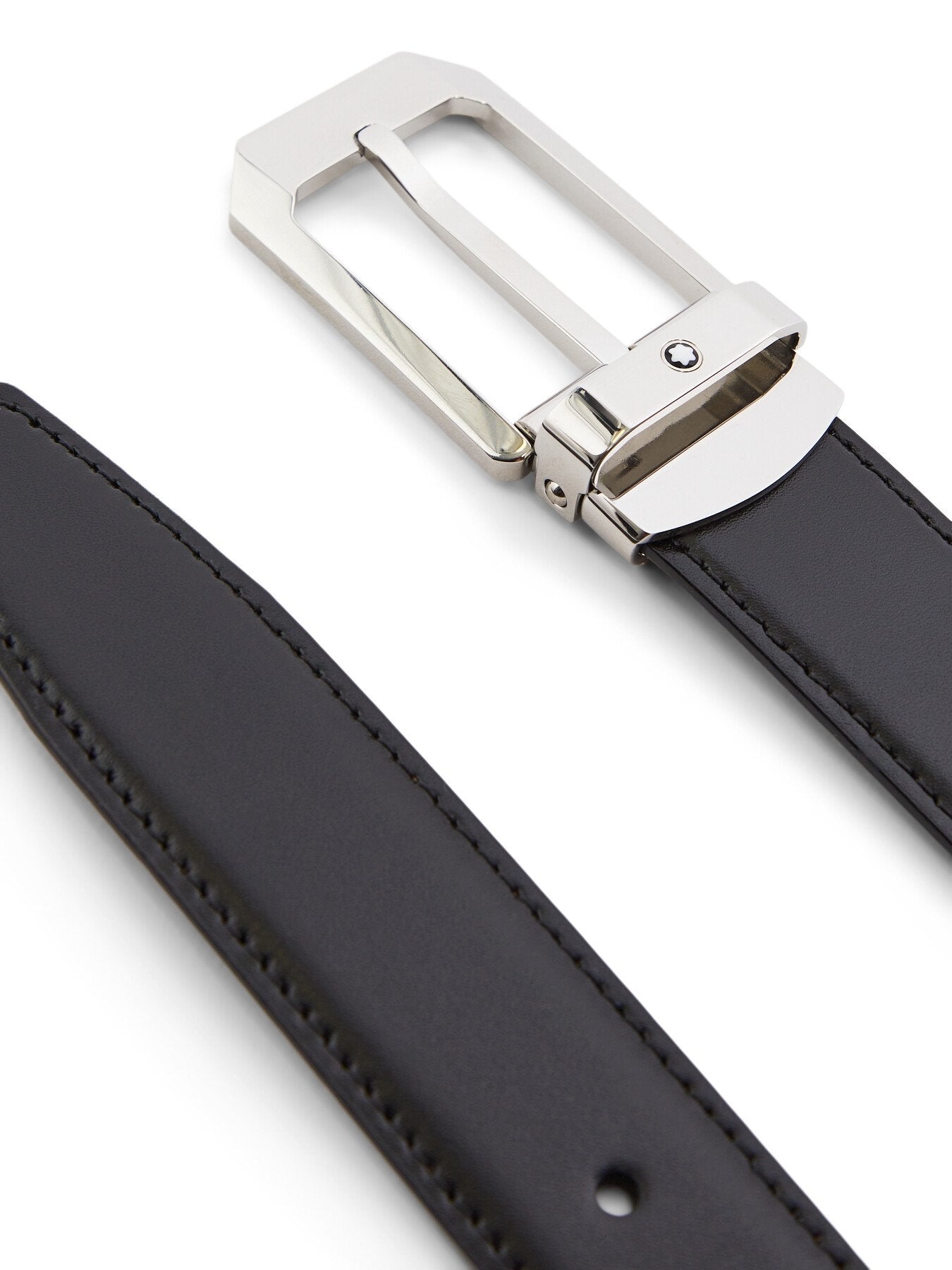 Rectangular Shiny Stainless Steel Pin Buckle Belt