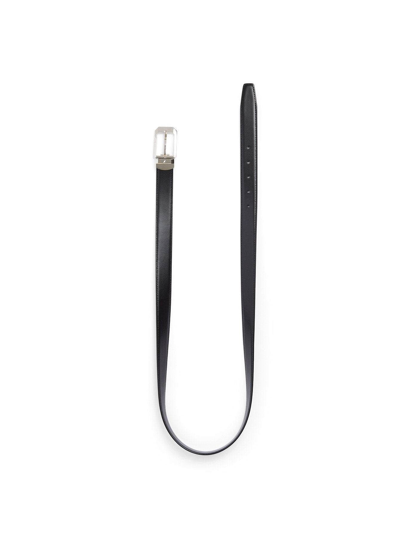 Rectangular Shiny Stainless Steel Pin Buckle Belt