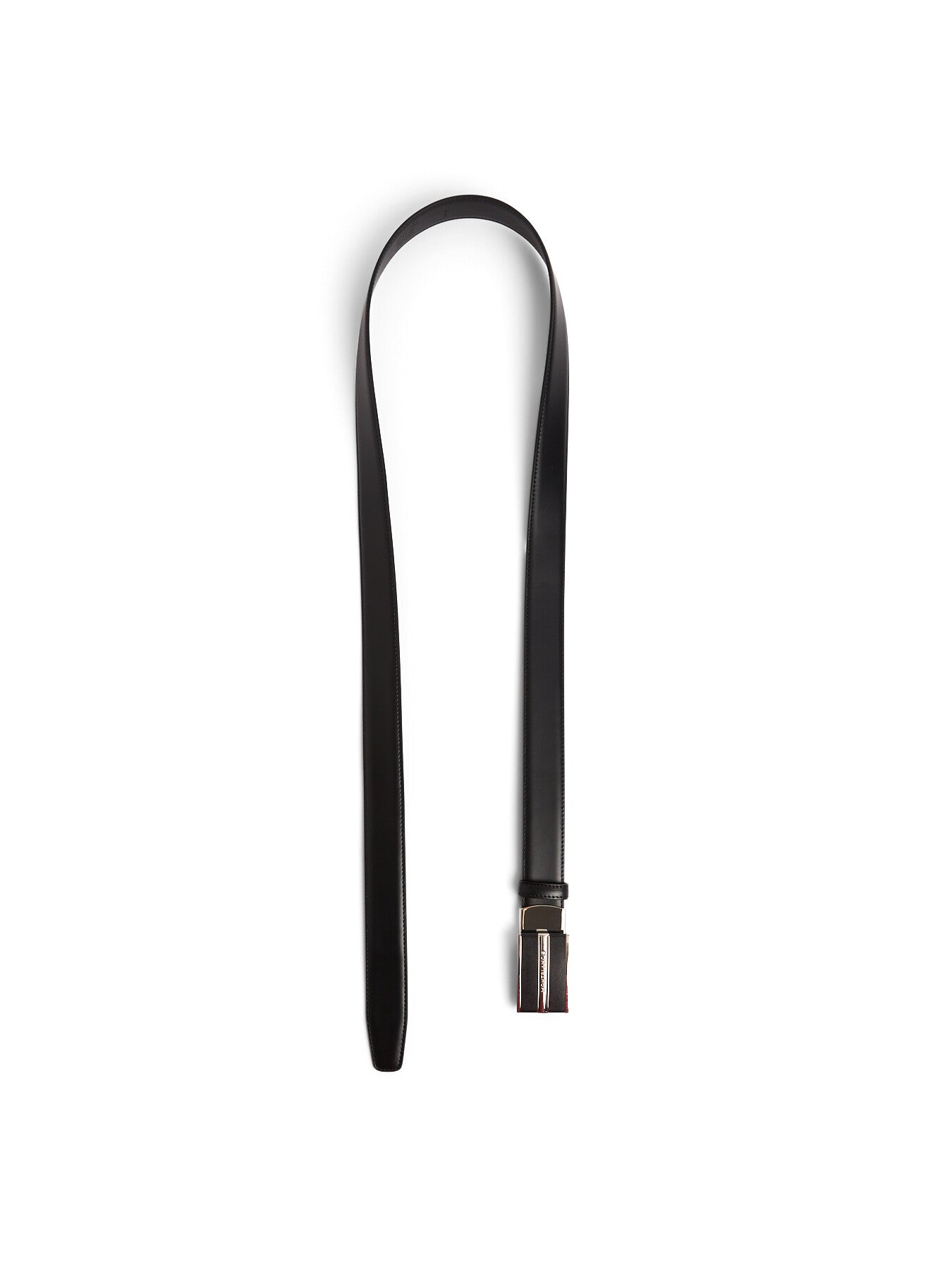 Rectangular Framed Black Saffiano Buckle Belt