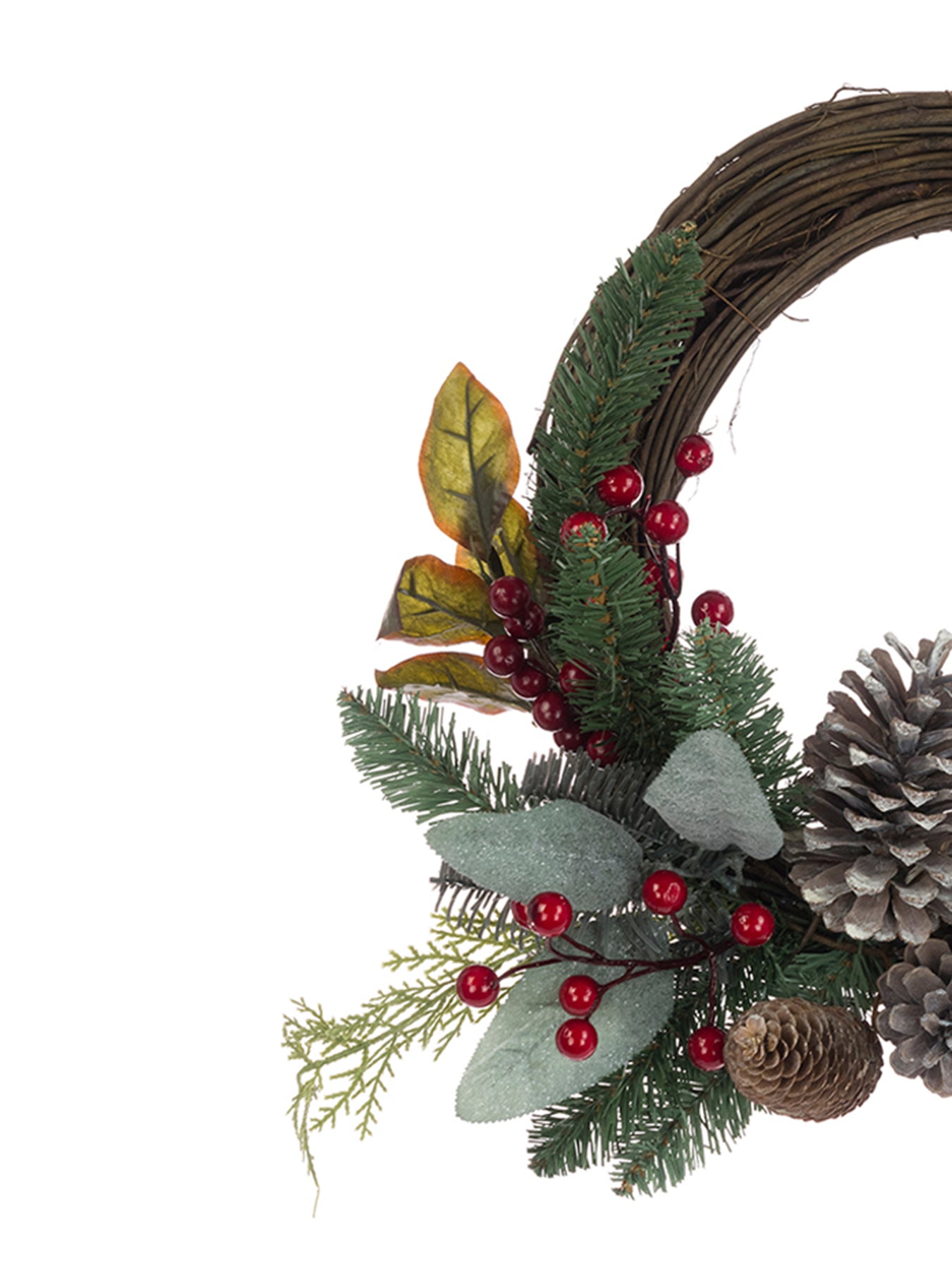 Hawes Berry Rattan Christmas Wreath Christmas 40cm