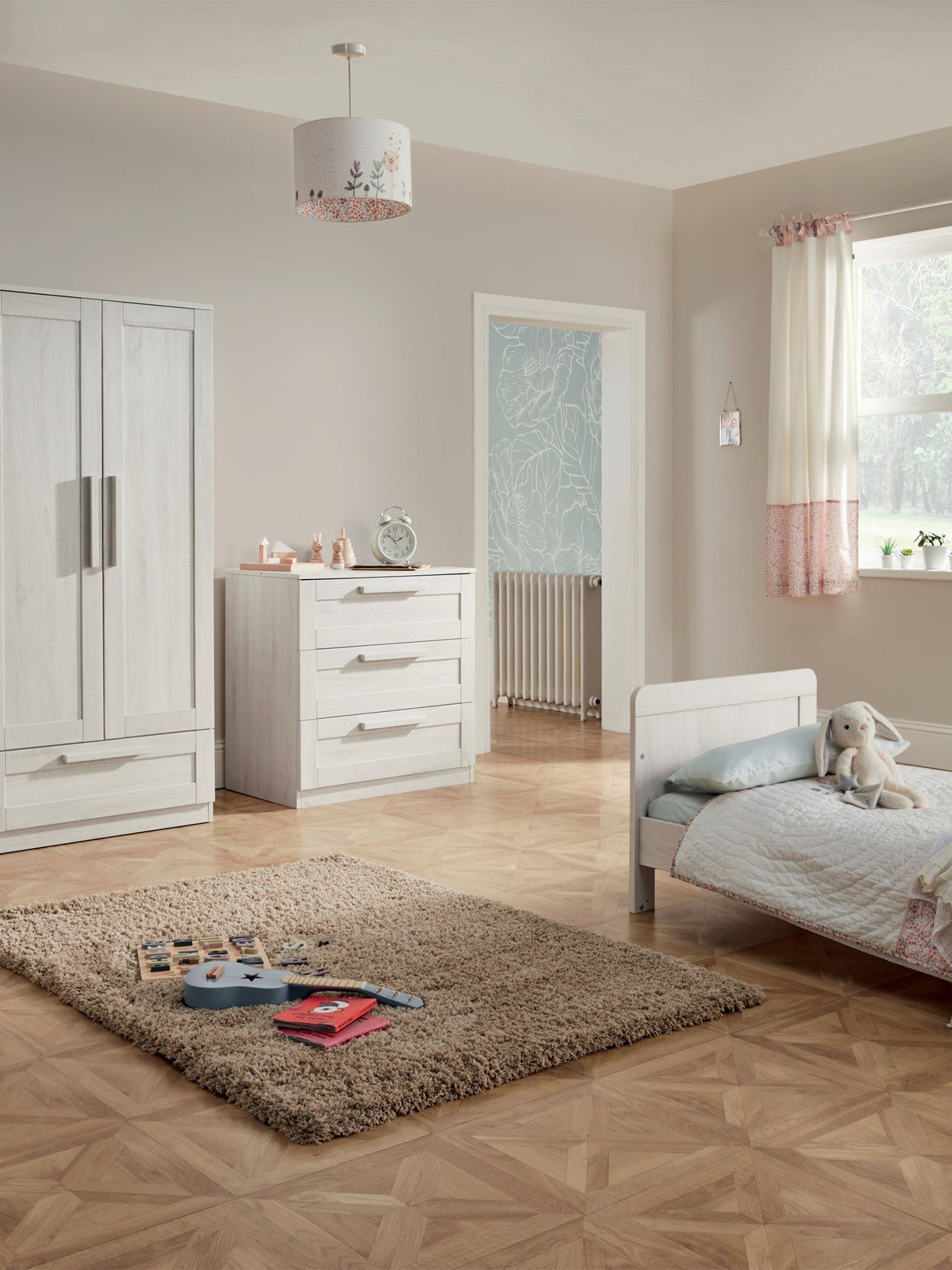 Atlas Cot Bed, Dresser & Wardrobe