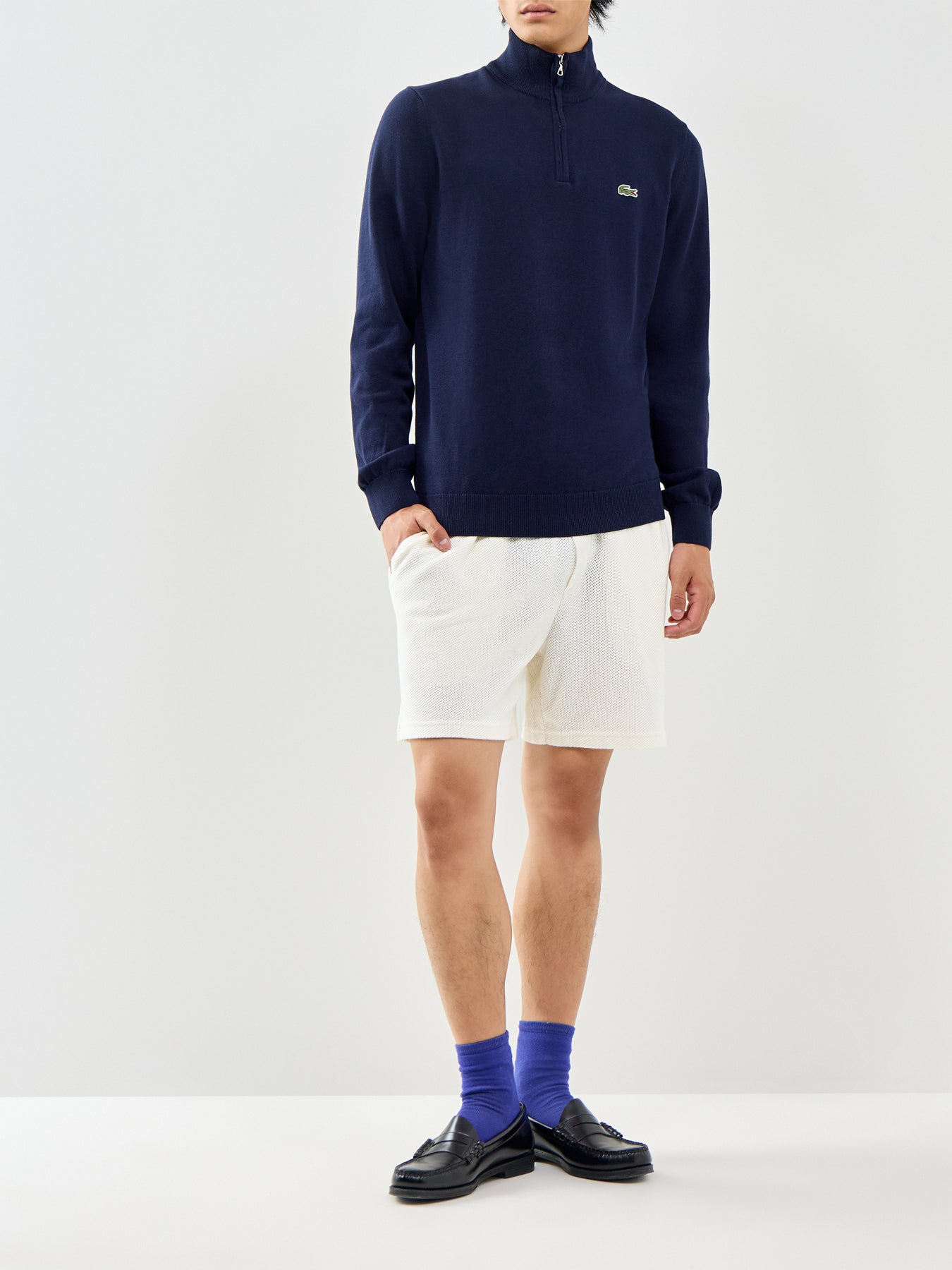 Half Zip Knit Jumper Navy