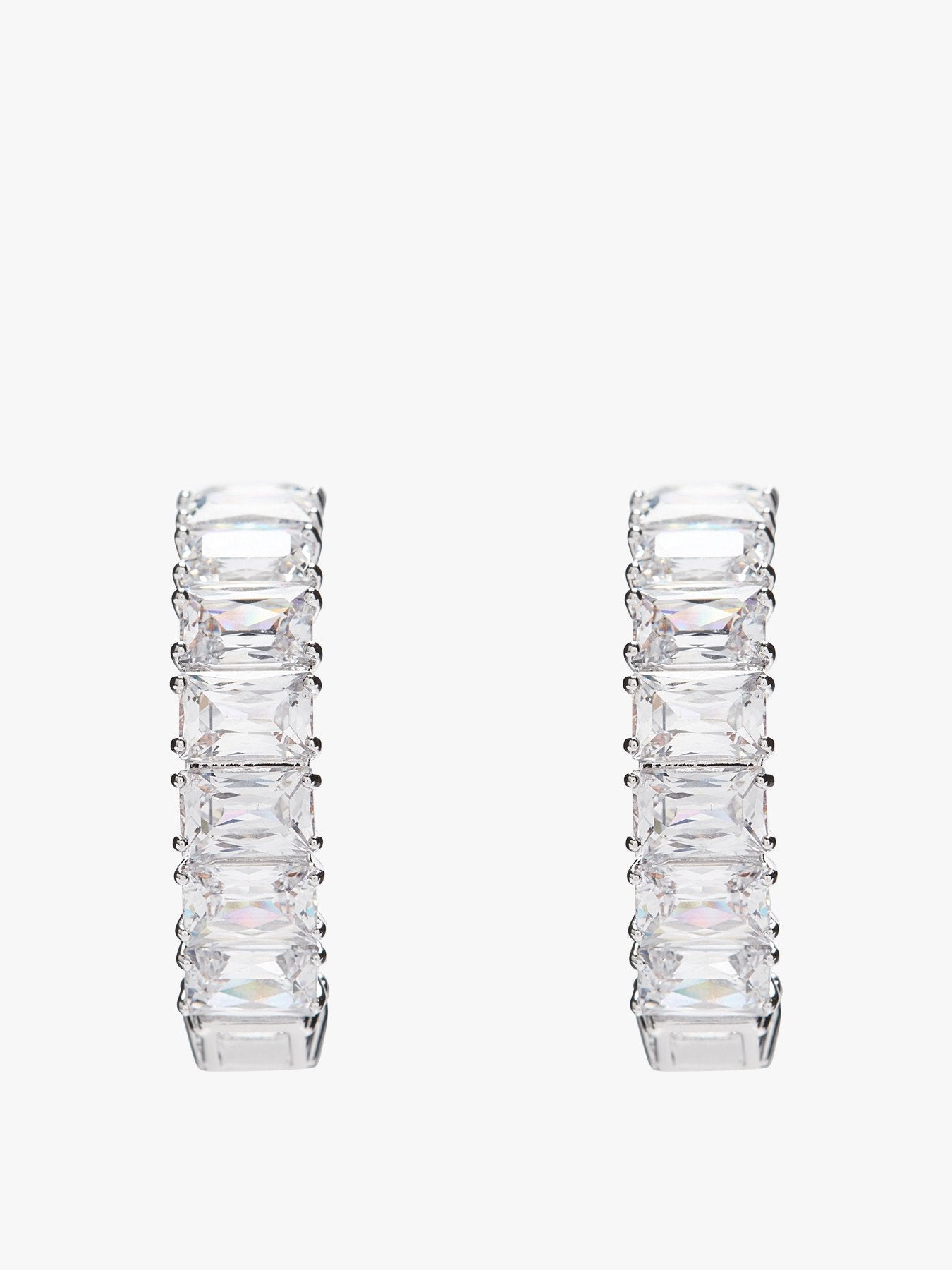 Millenia Hoop Earrings with Octagon Cut Swarovski Zirconia