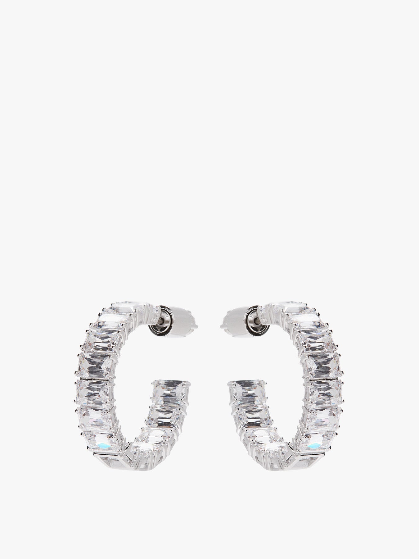 Millenia Hoop Earrings with Octagon Cut Swarovski Zirconia