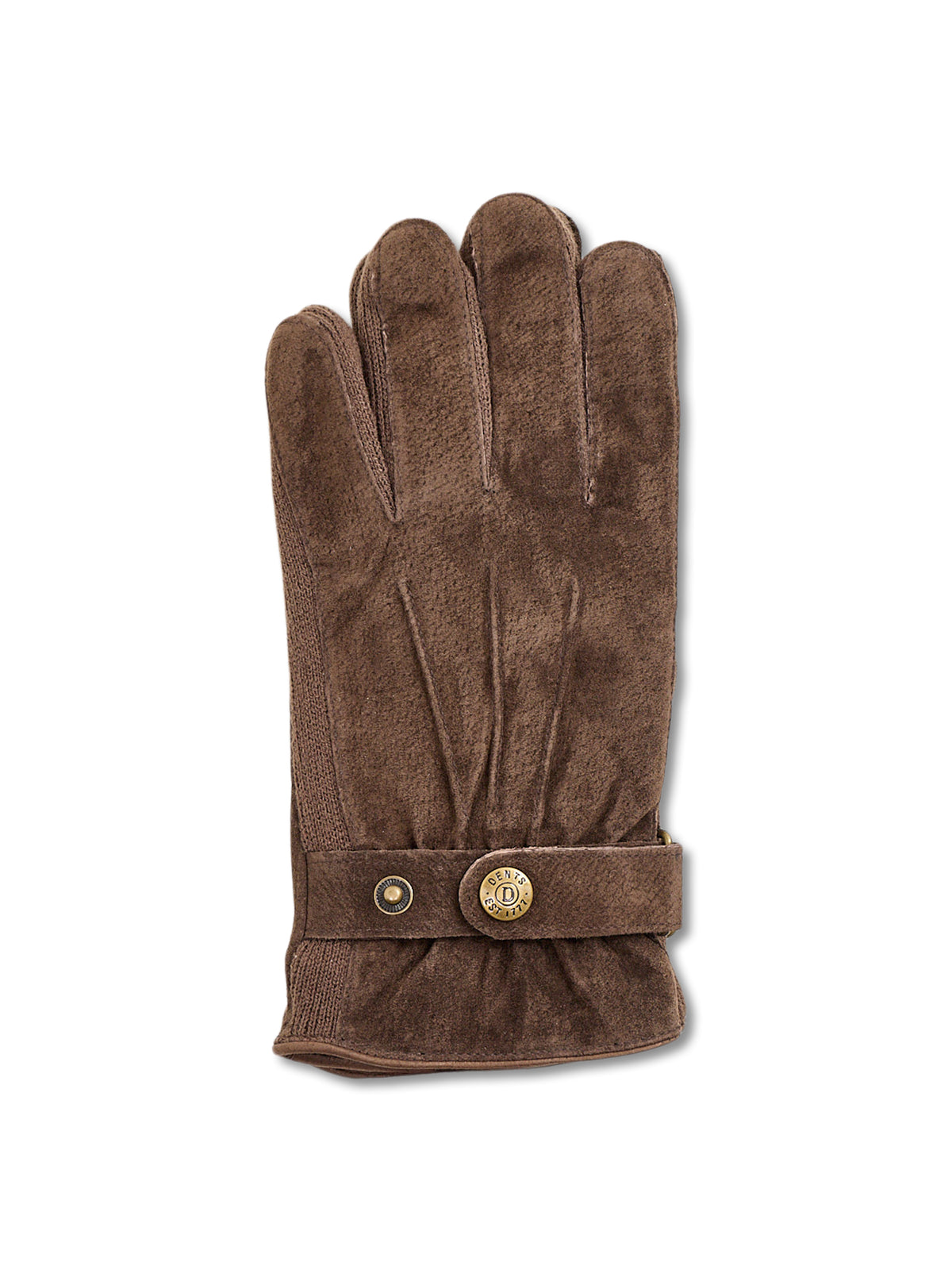 Leather Chester Suede Gloves - Brown