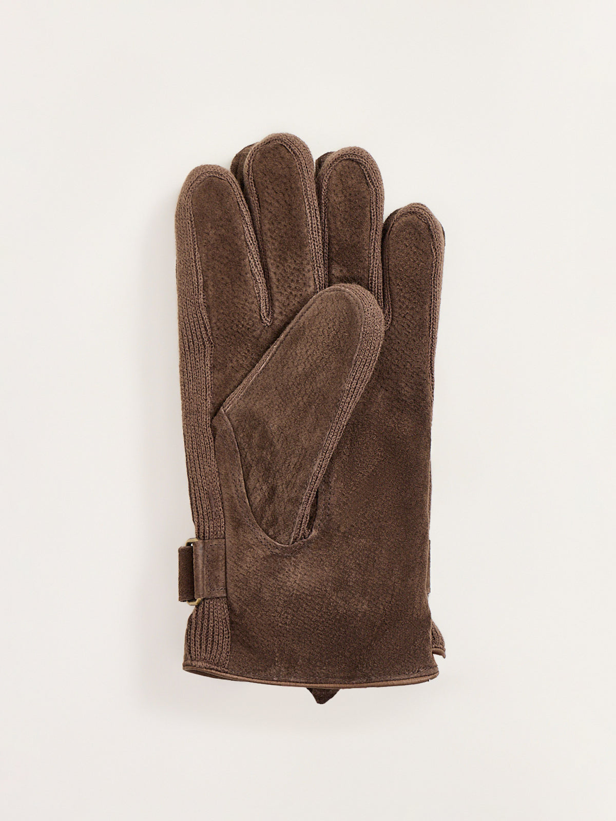 Leather Chester Suede Gloves - Brown