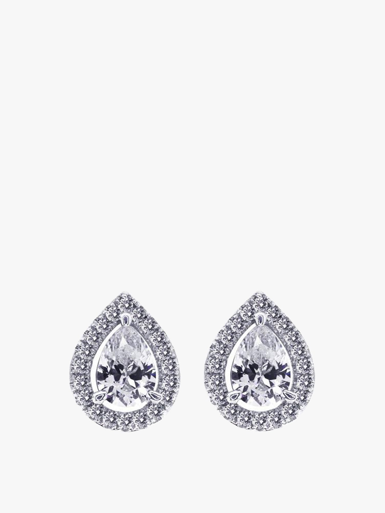 Emile Pear Borderset Pendant Necklace