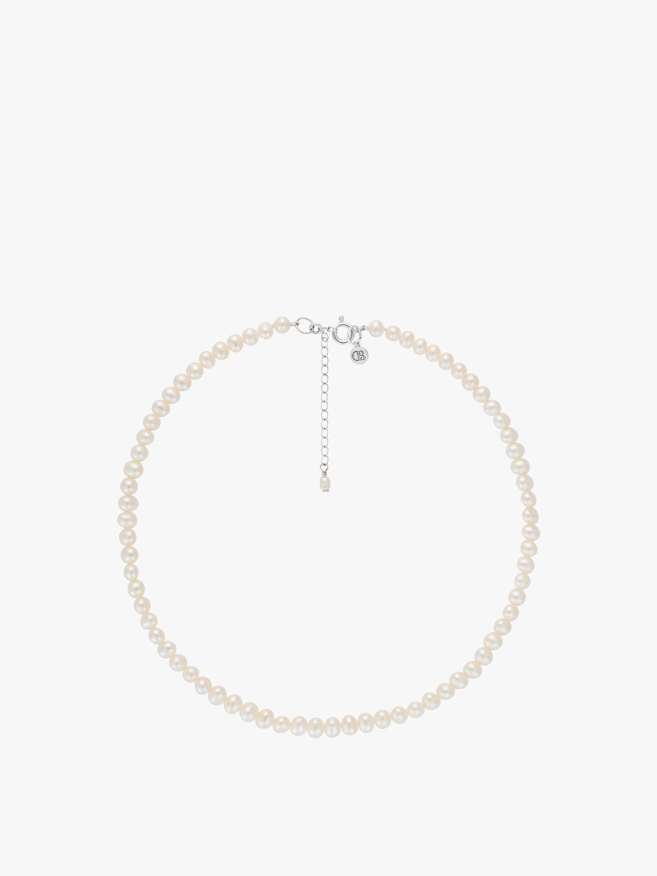 White Button Pearl Choker