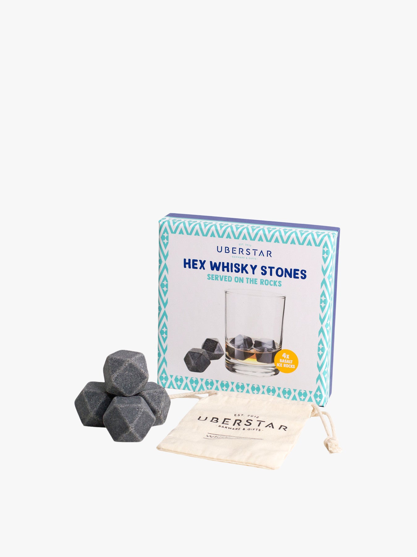 Hex Whisky Stones Set of 4