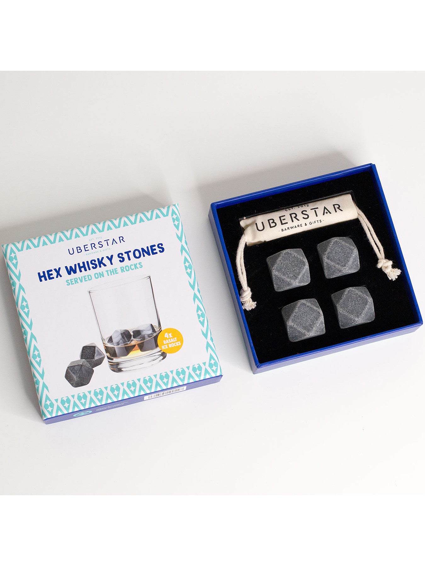 Hex Whisky Stones Set of 4