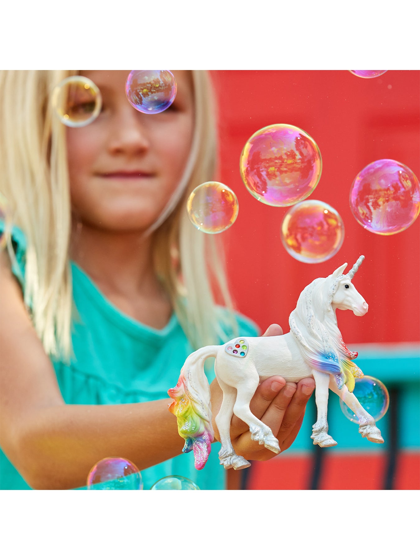 Rainbow Love Unicorn Stallion Figurine