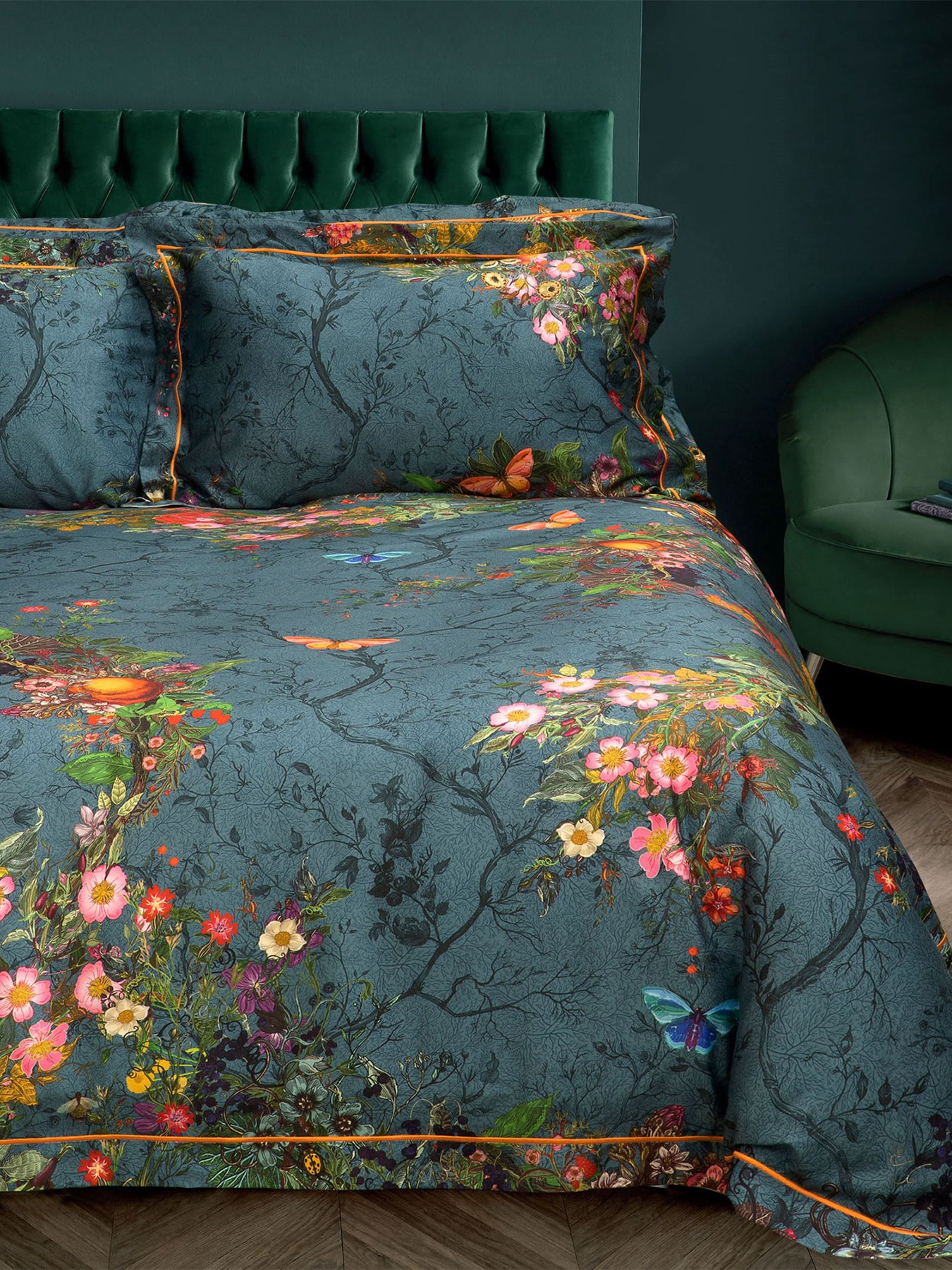 Bloomsbury Garden Duvet Cover Set Blue