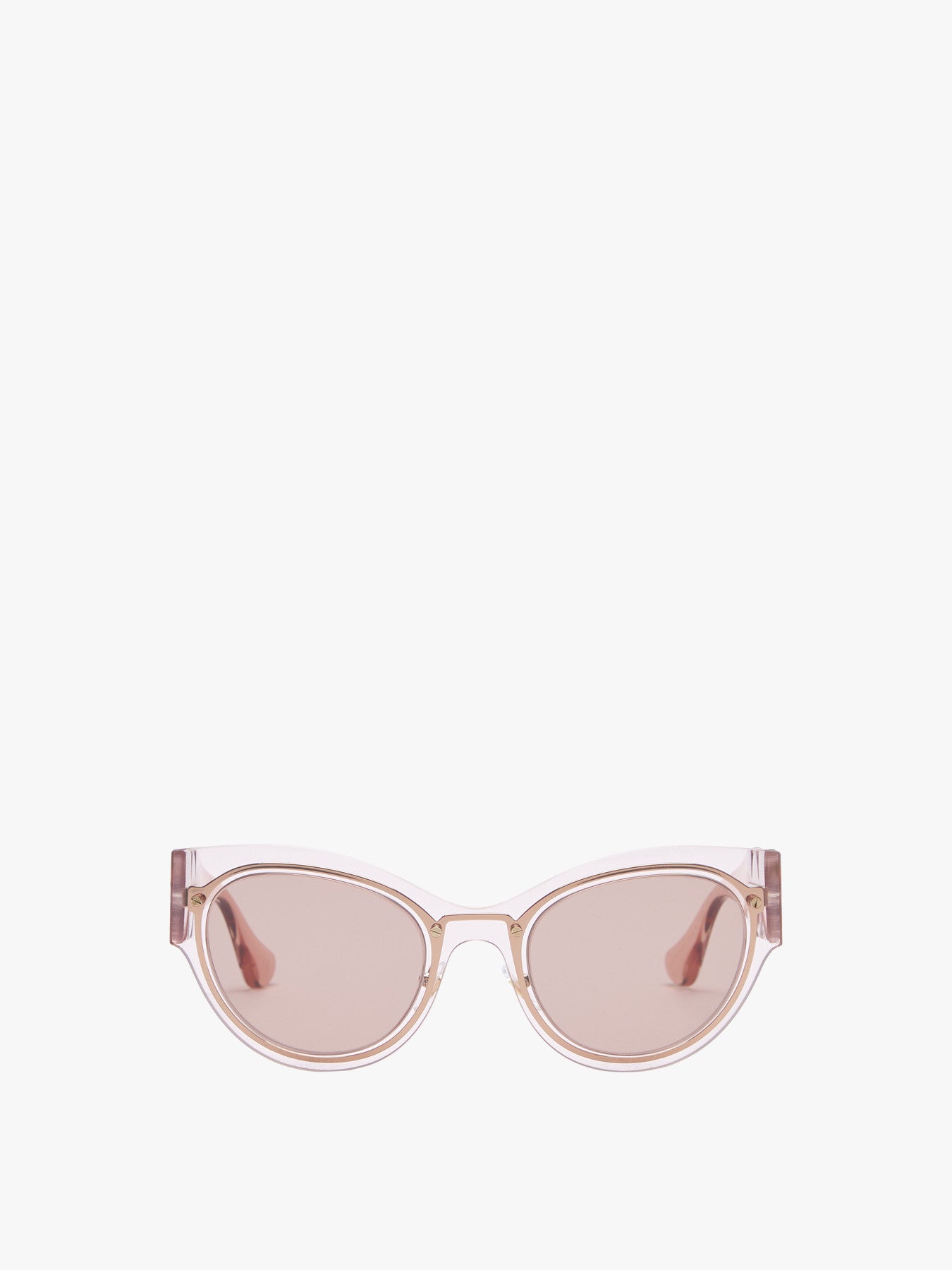 Oval Logo Transparent Metal Sunglasses