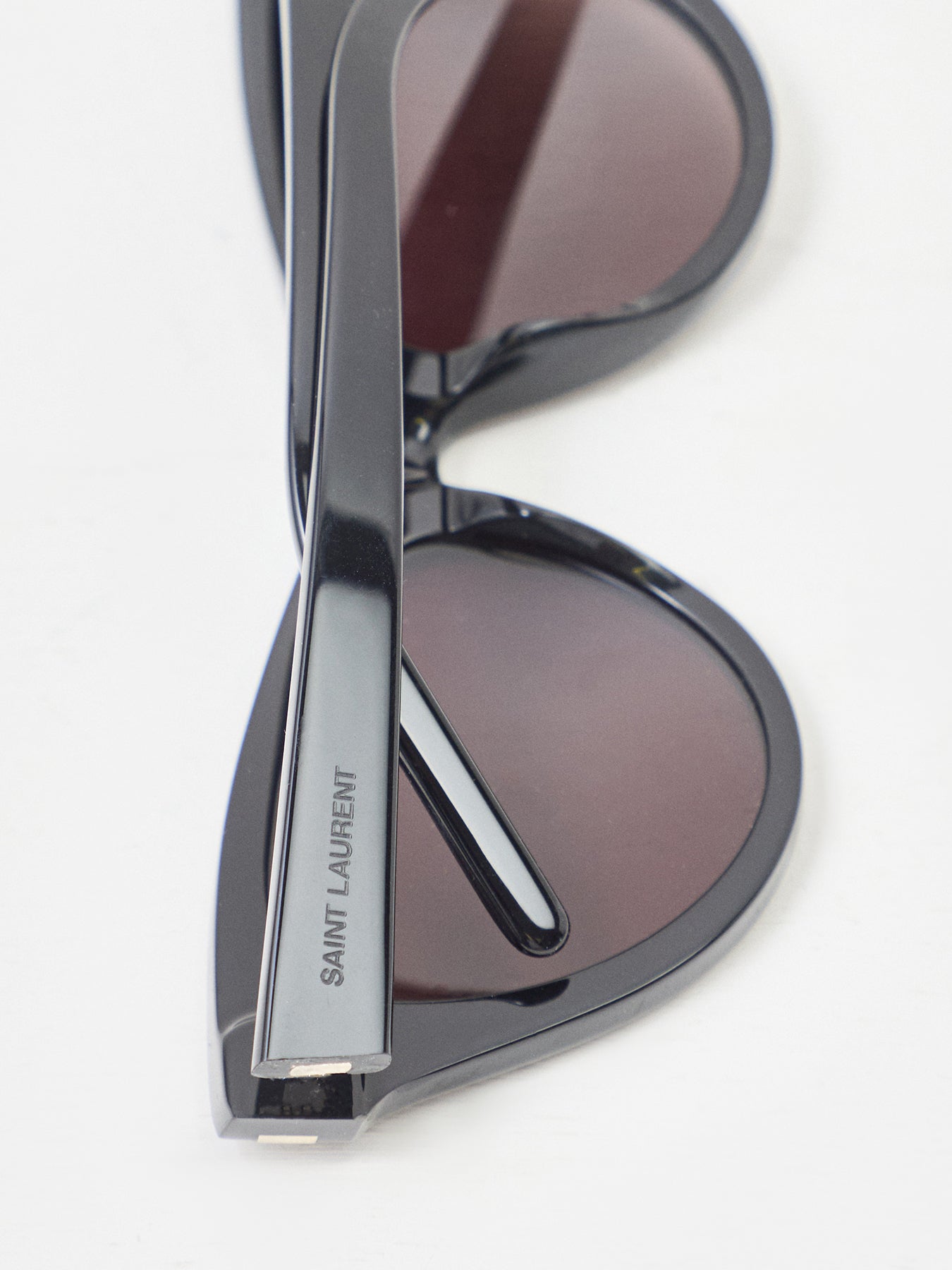 SL425 Cat-Eye Black Acetate Sunglasses