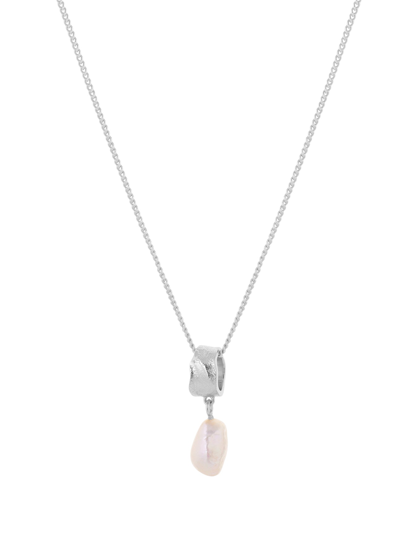 Freshwater Pearl Necklace Silver