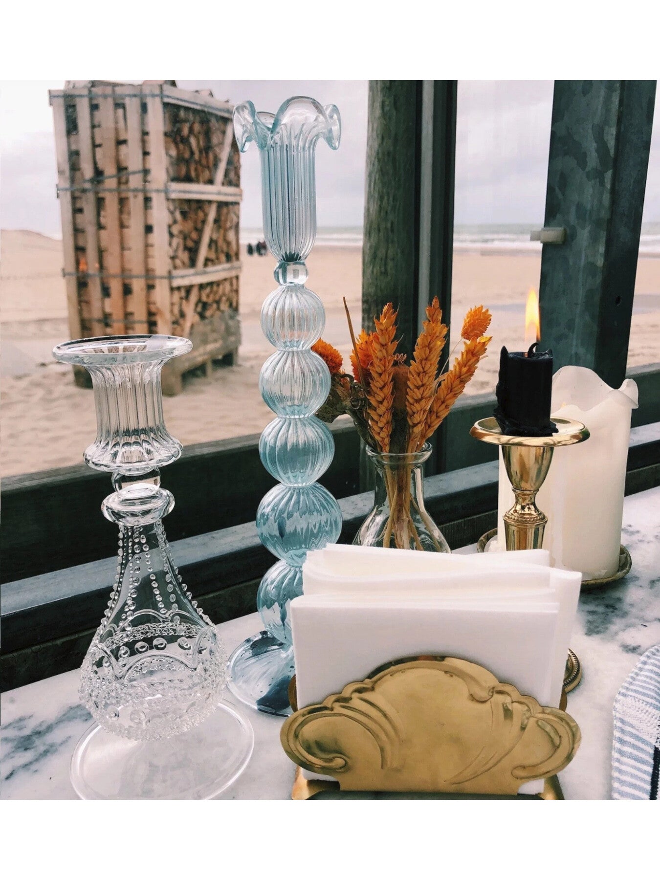 Bounty Glass Candle Holder