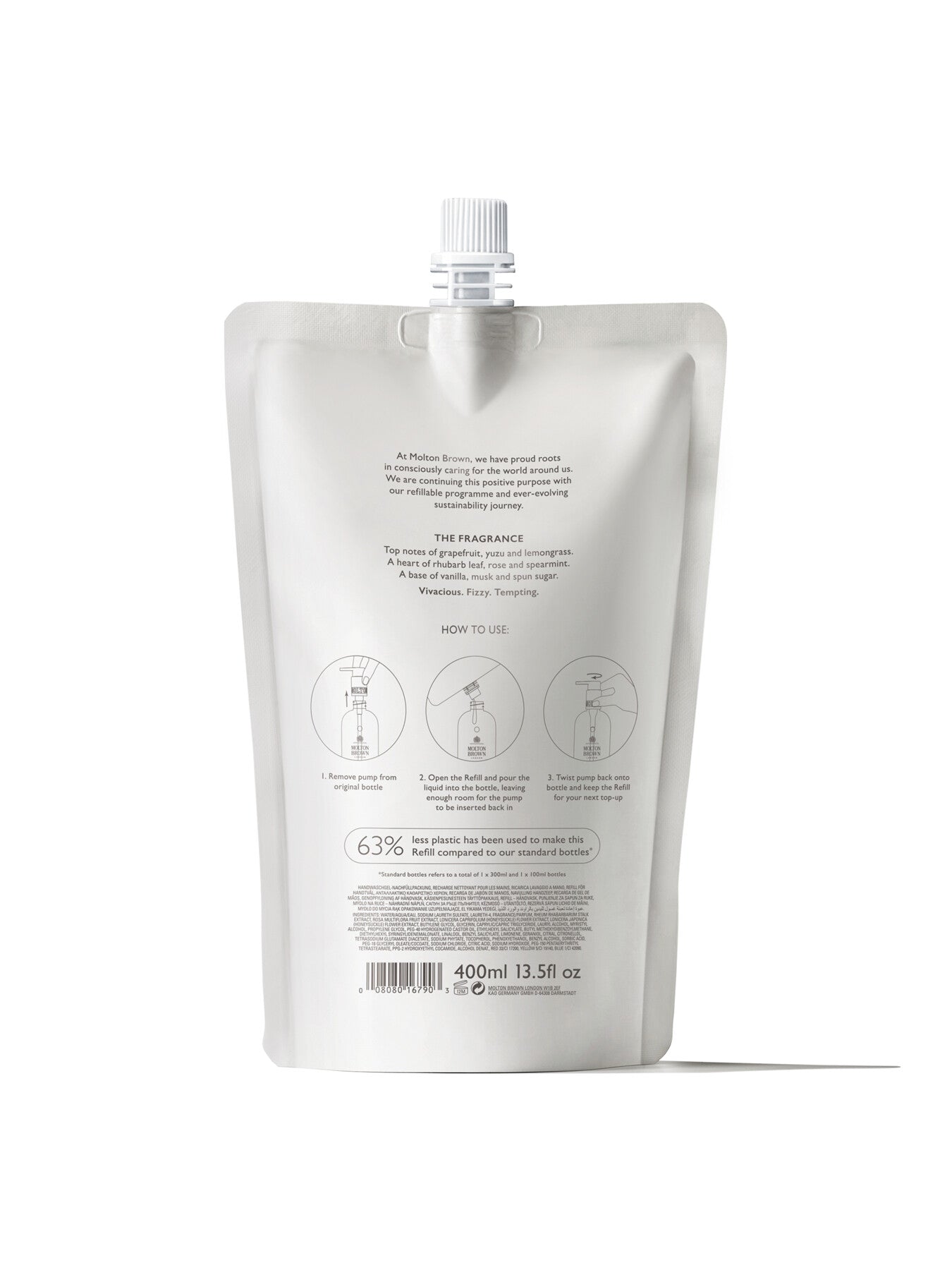 Rhubarb Rose Hand Wash Refill 400ml