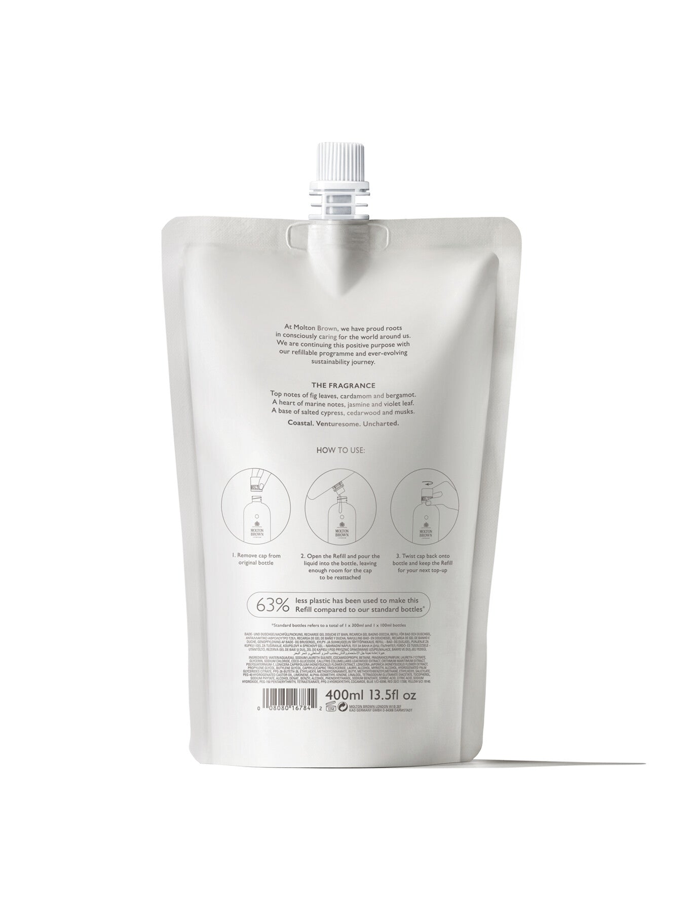 Coastal Cypress Sea Fennel Bath Shower Gel Refill 400ml