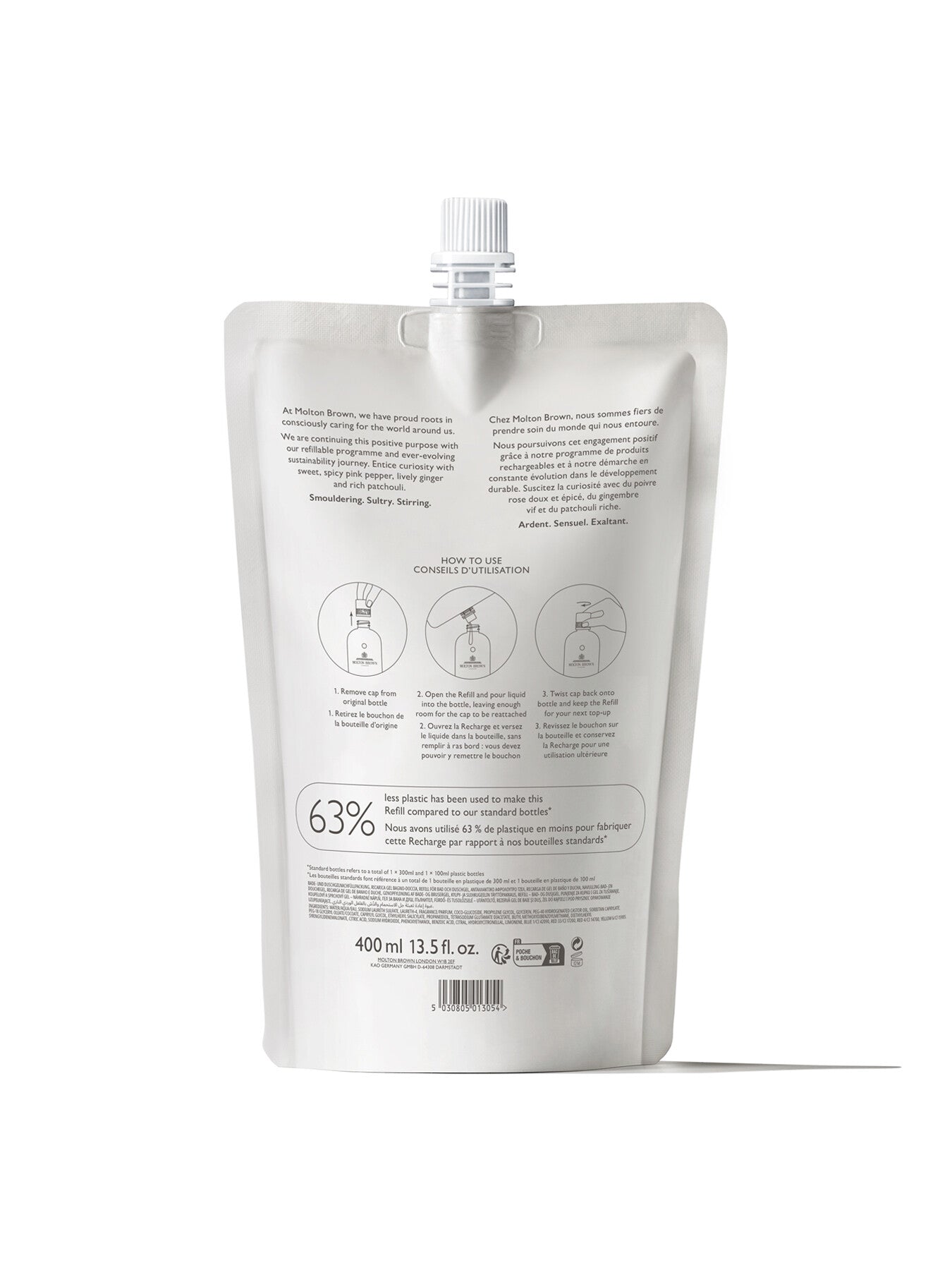 Fiery Pink Pepper Bath Shower Gel Refill 400ml