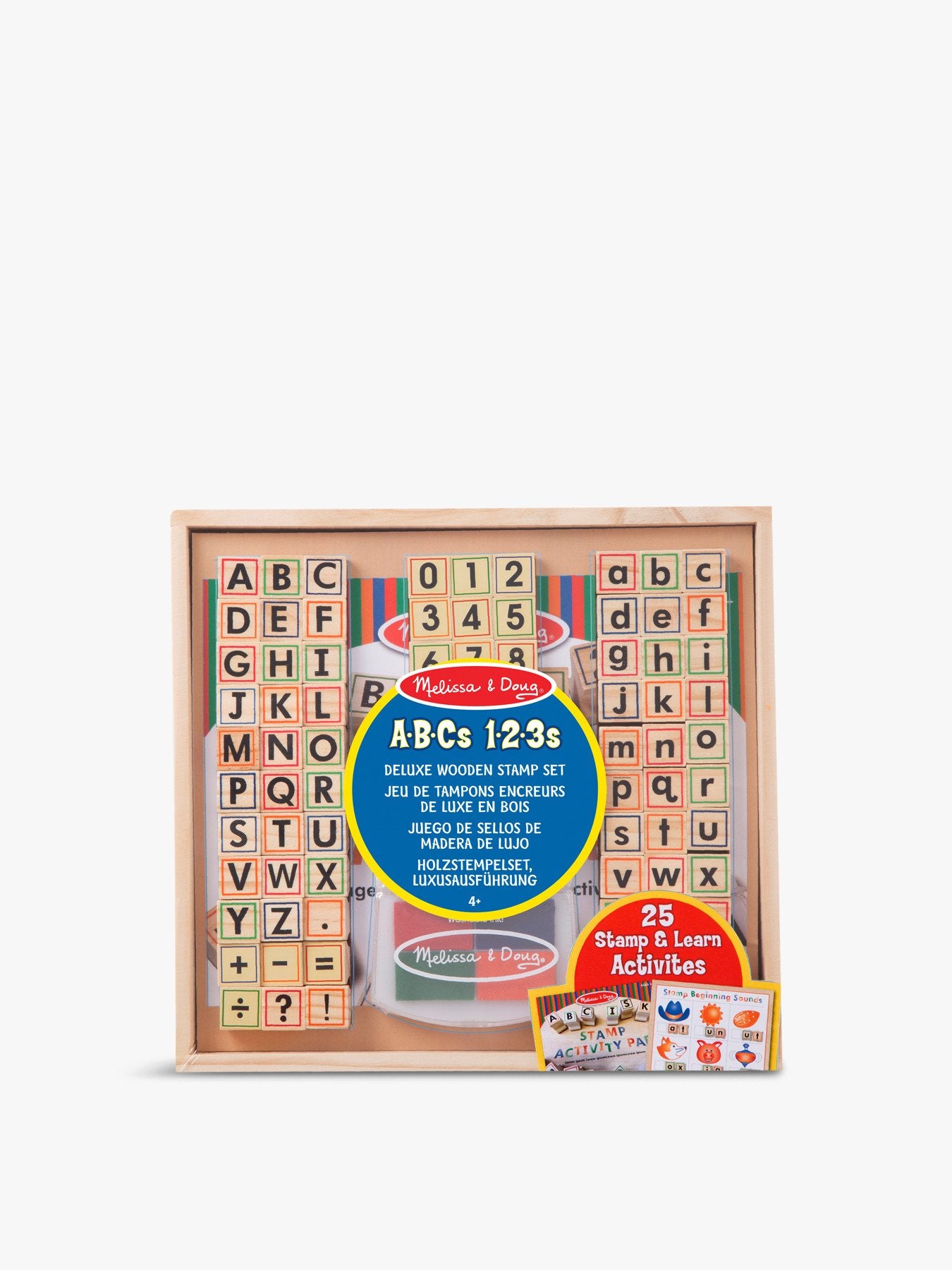 Deluxe Wooden Stamp Set ABC 123