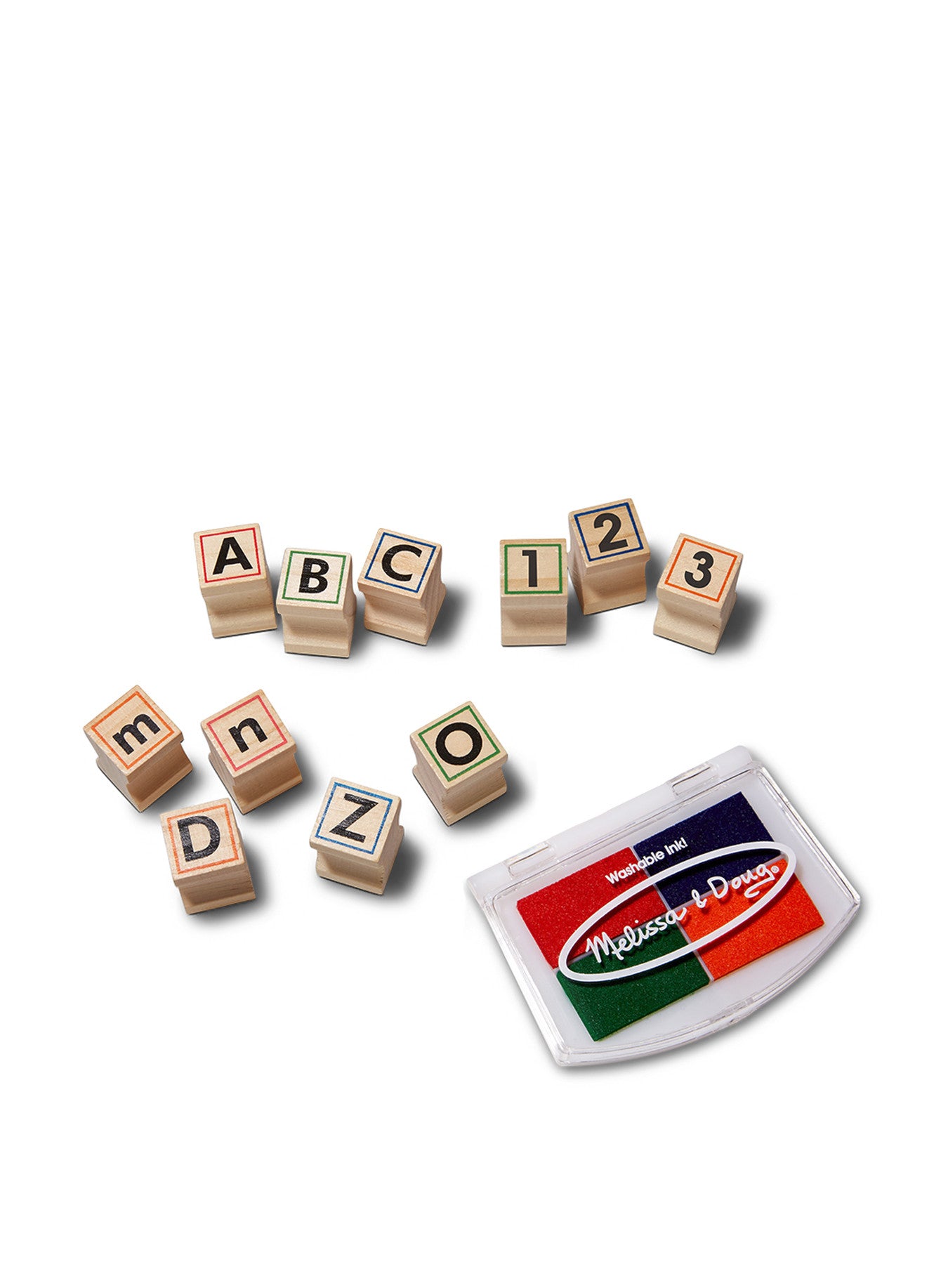 Deluxe Wooden Stamp Set ABC 123