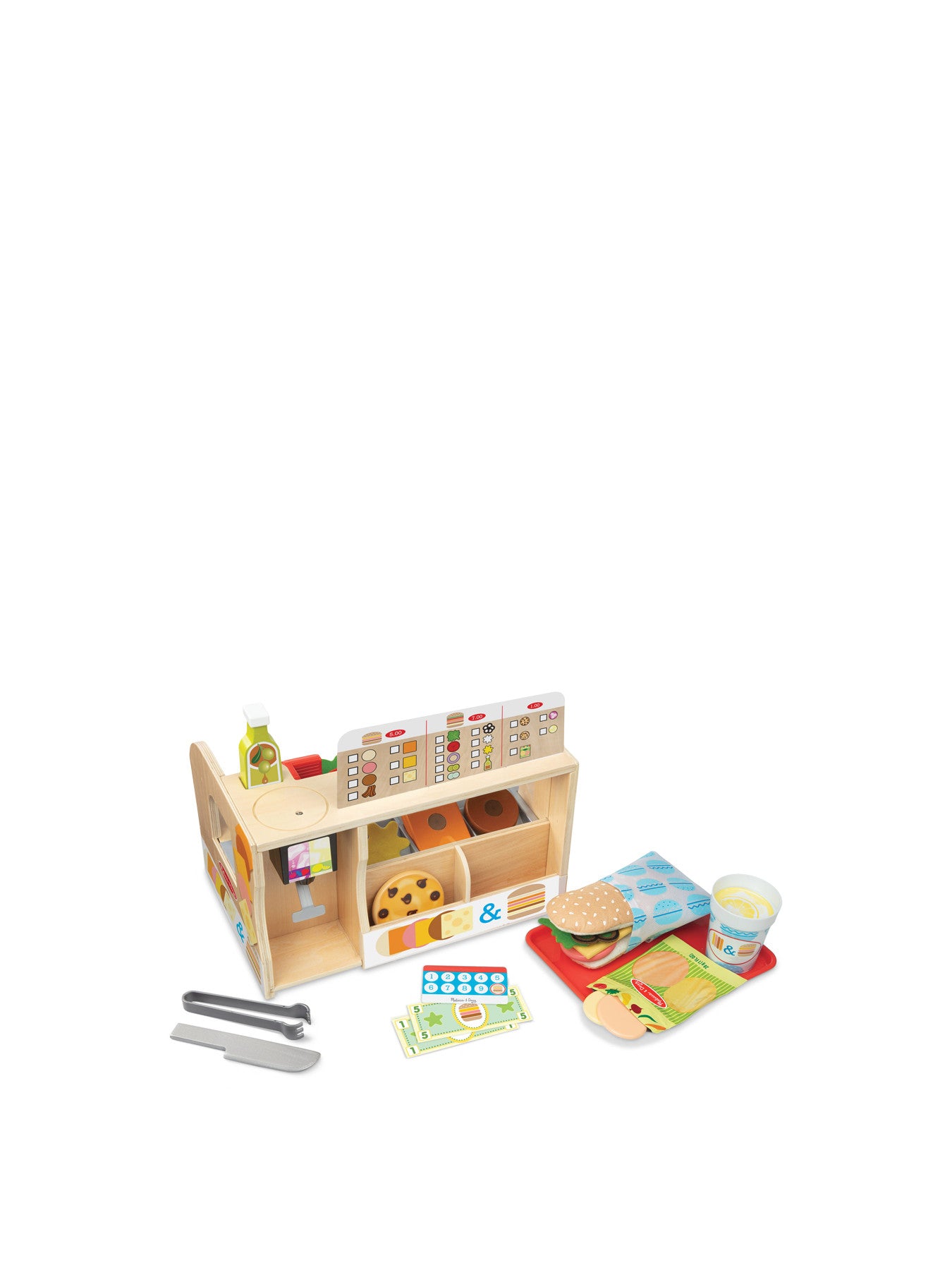 Wooden Slice Stack Sandwich Counter