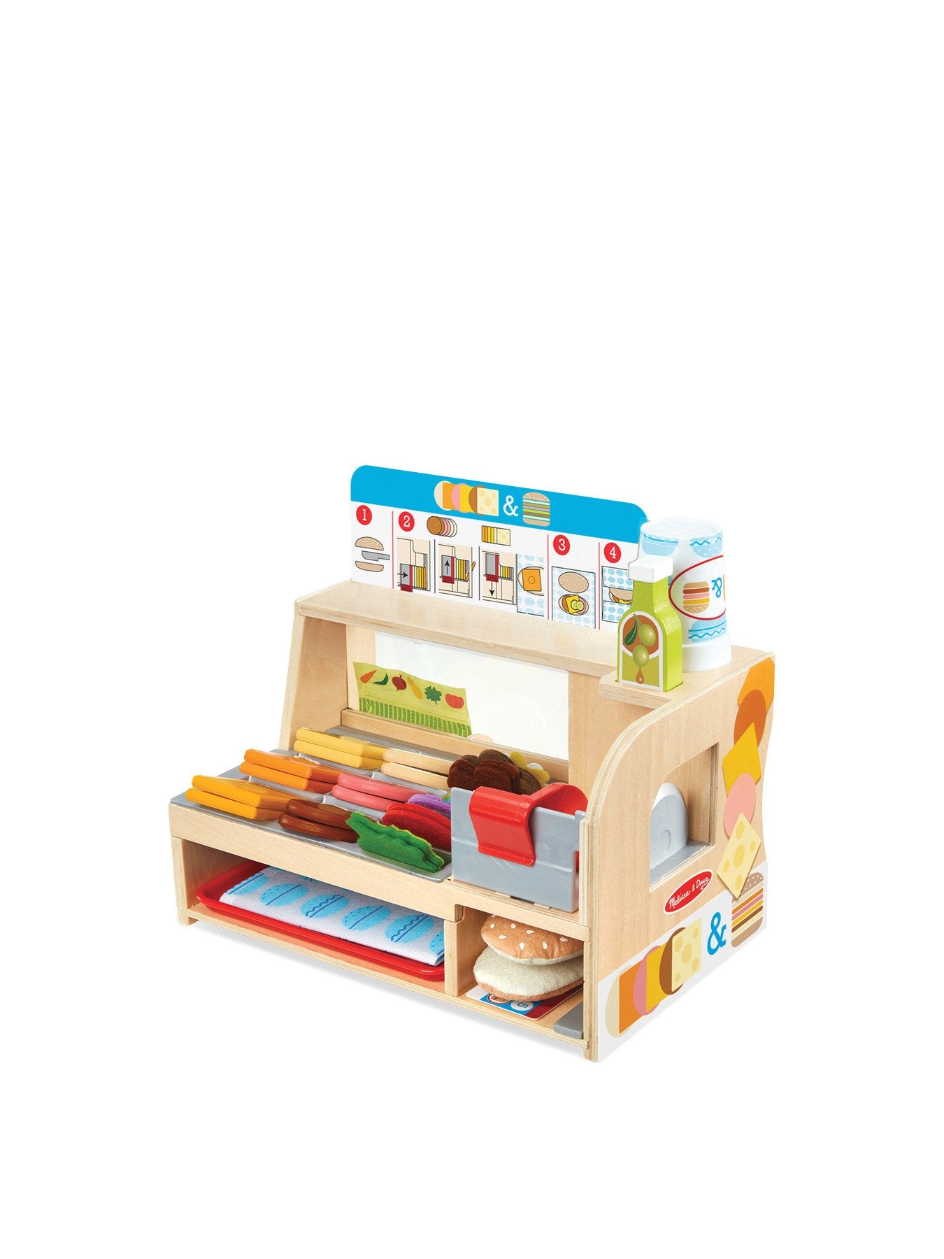 Wooden Slice Stack Sandwich Counter