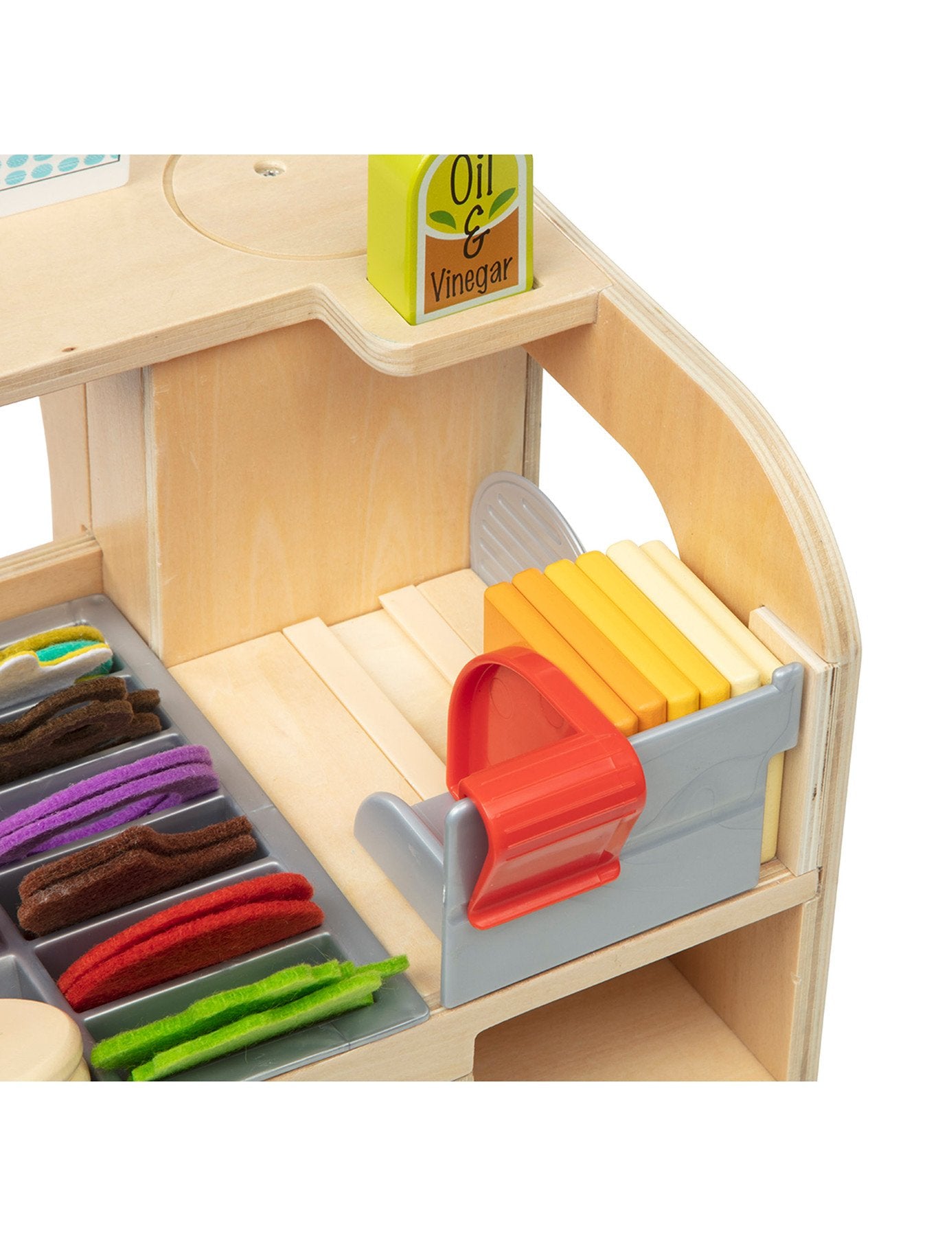 Wooden Slice Stack Sandwich Counter