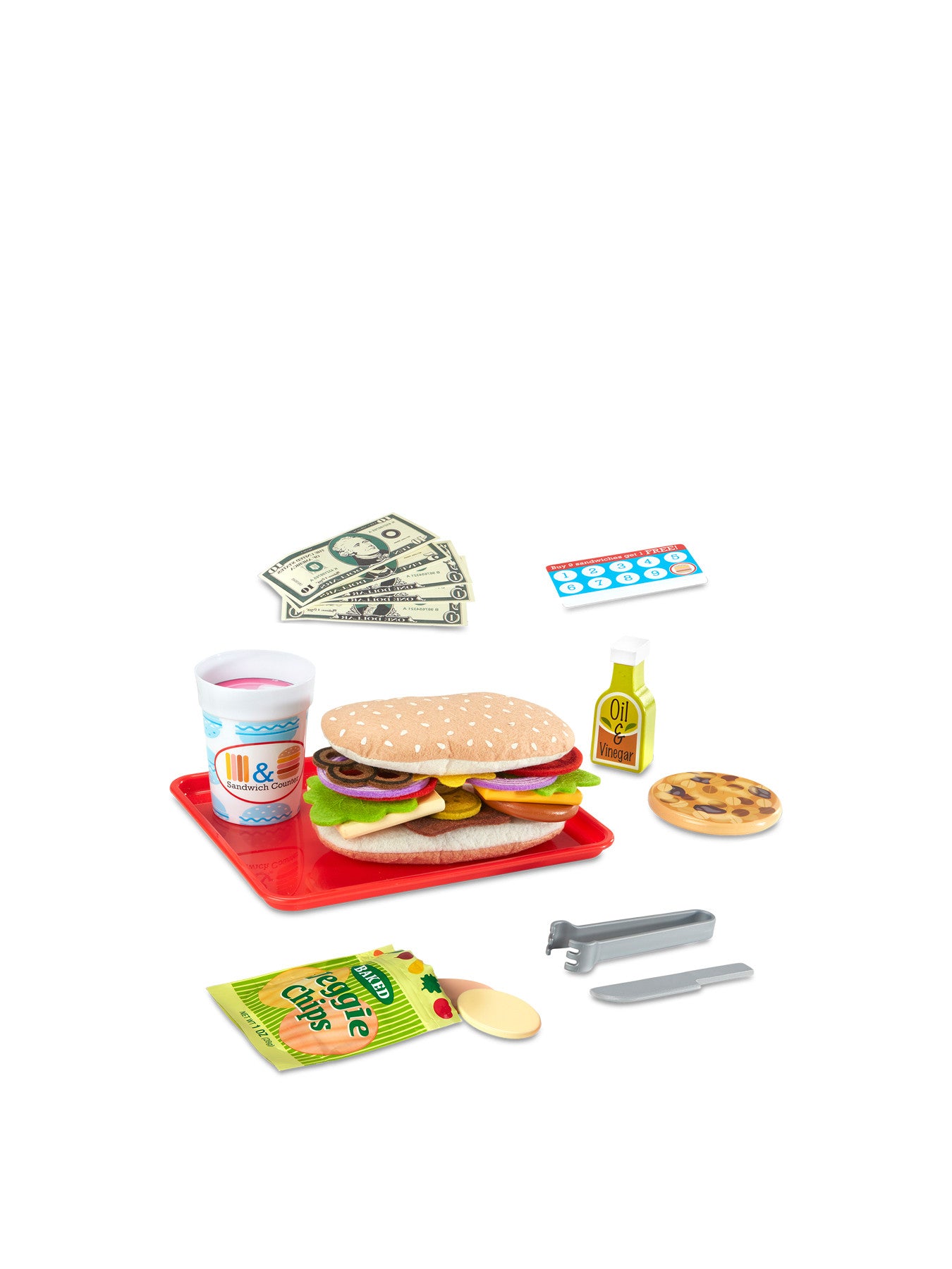 Wooden Slice Stack Sandwich Counter