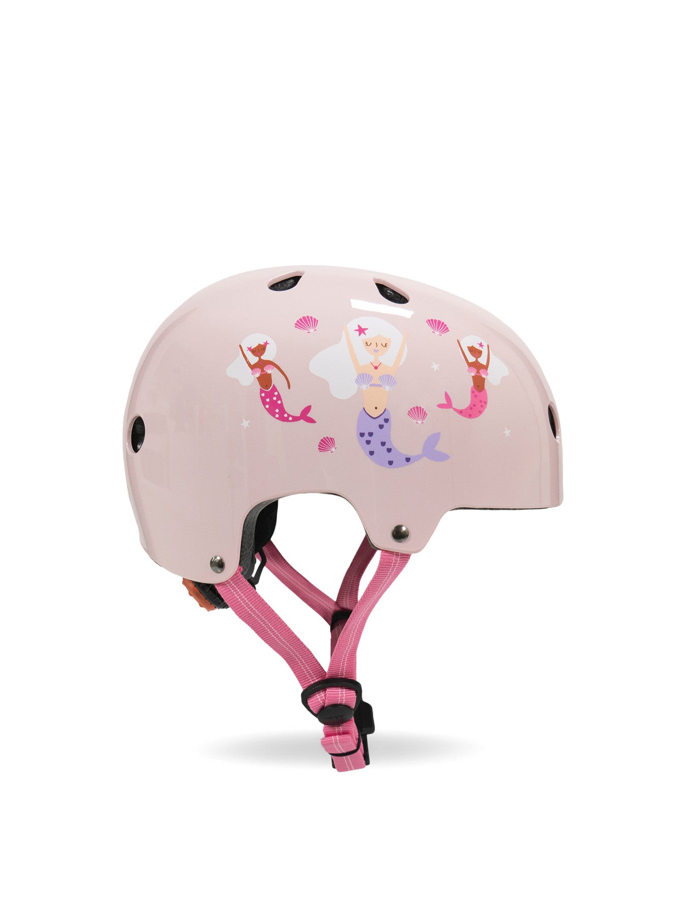 Kids’ Mermaid Print Cycle Helmet Medium Pink