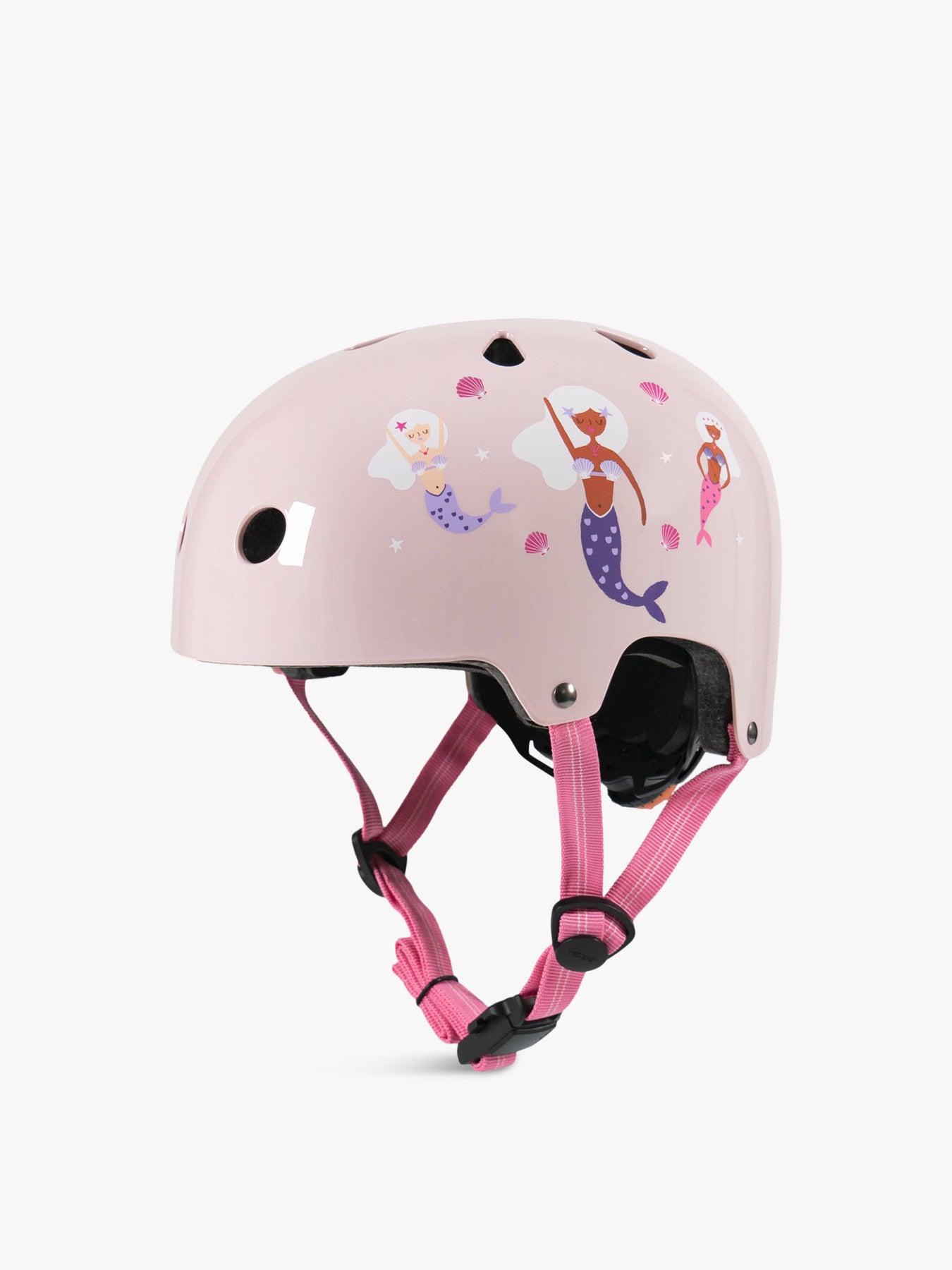 Kids’ Mermaid Print Cycle Helmet Medium Pink