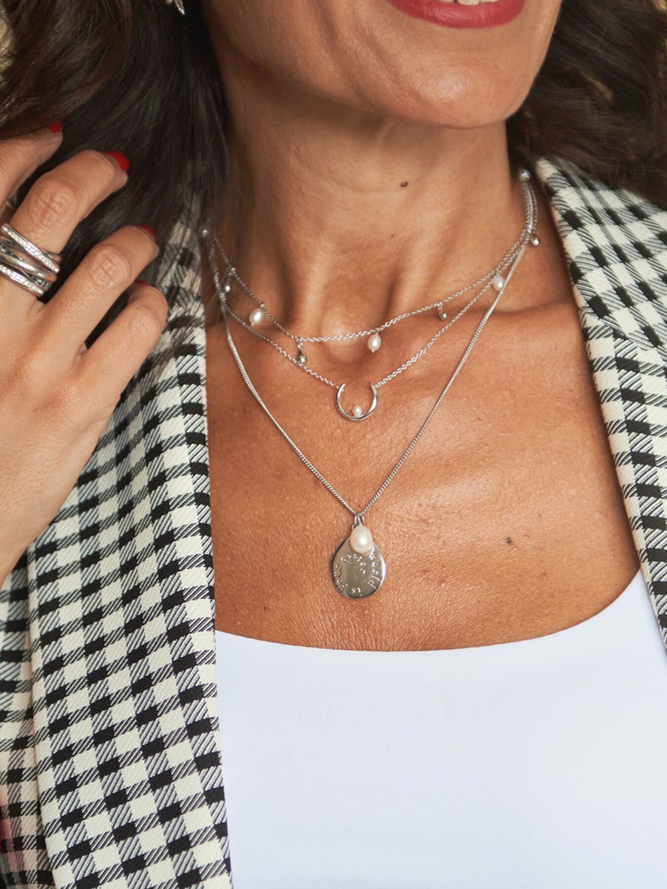 Lagertha Silver Drop Choker Necklace