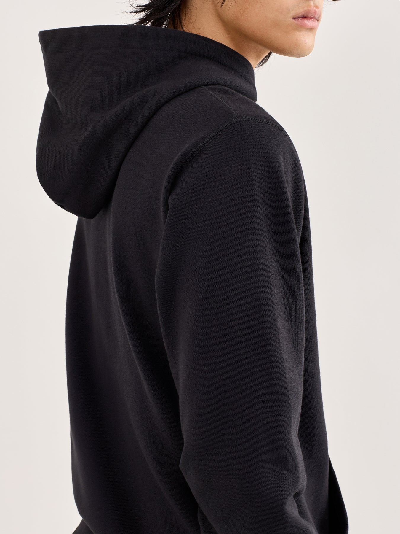 Small Arch Logo Popover Hood Black