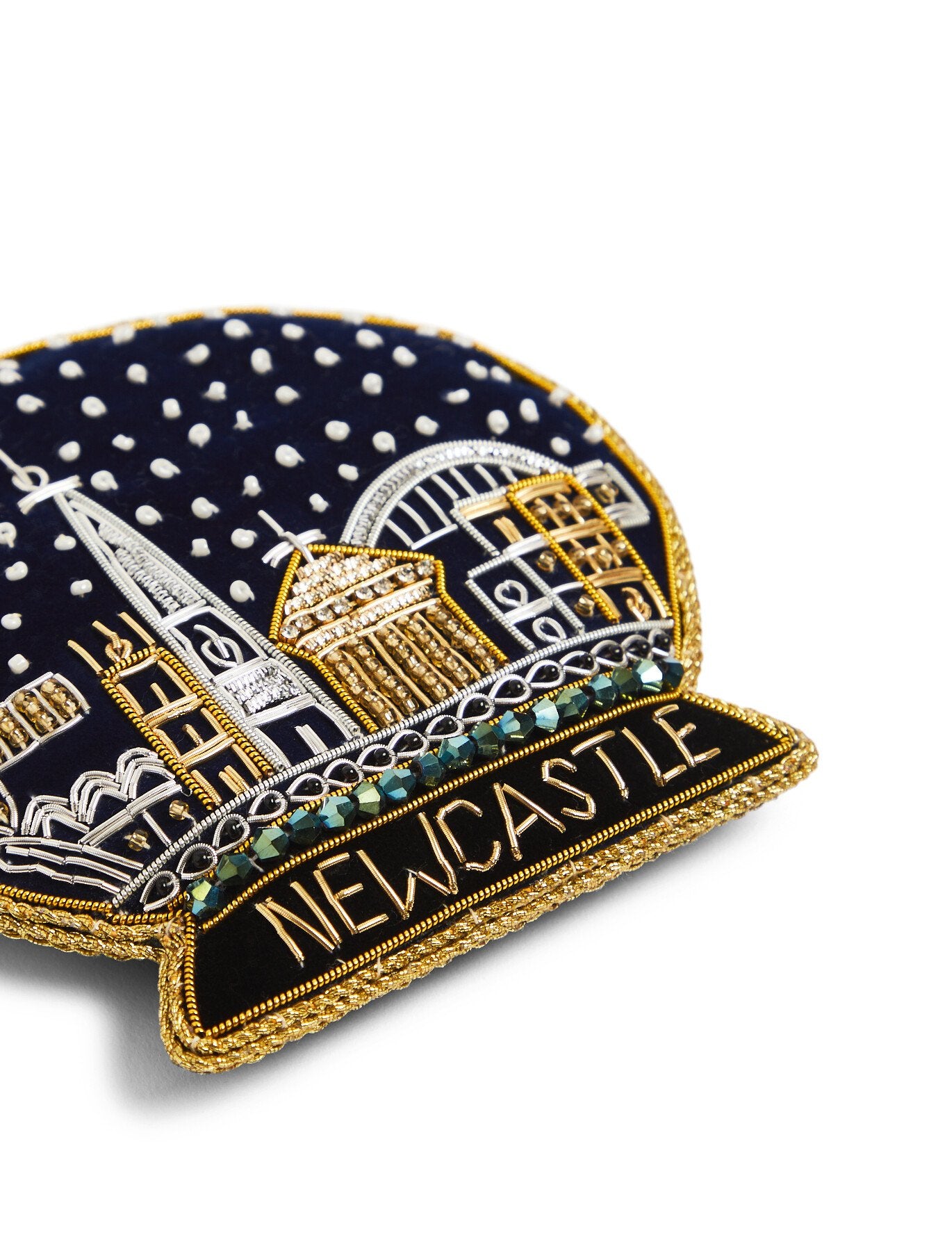 Newcastle Snow Globe Velvet Christmas Tree Hanging Decoration