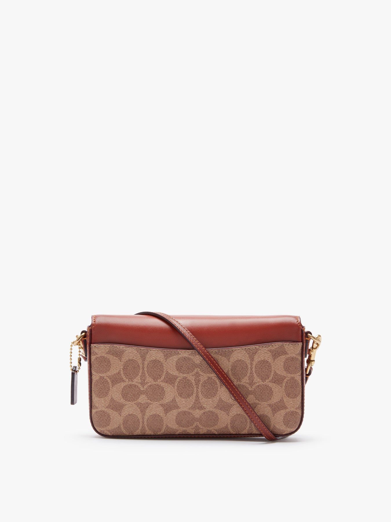 Wyn Crossbody In Colorblock Signature Canvas Tan Rust